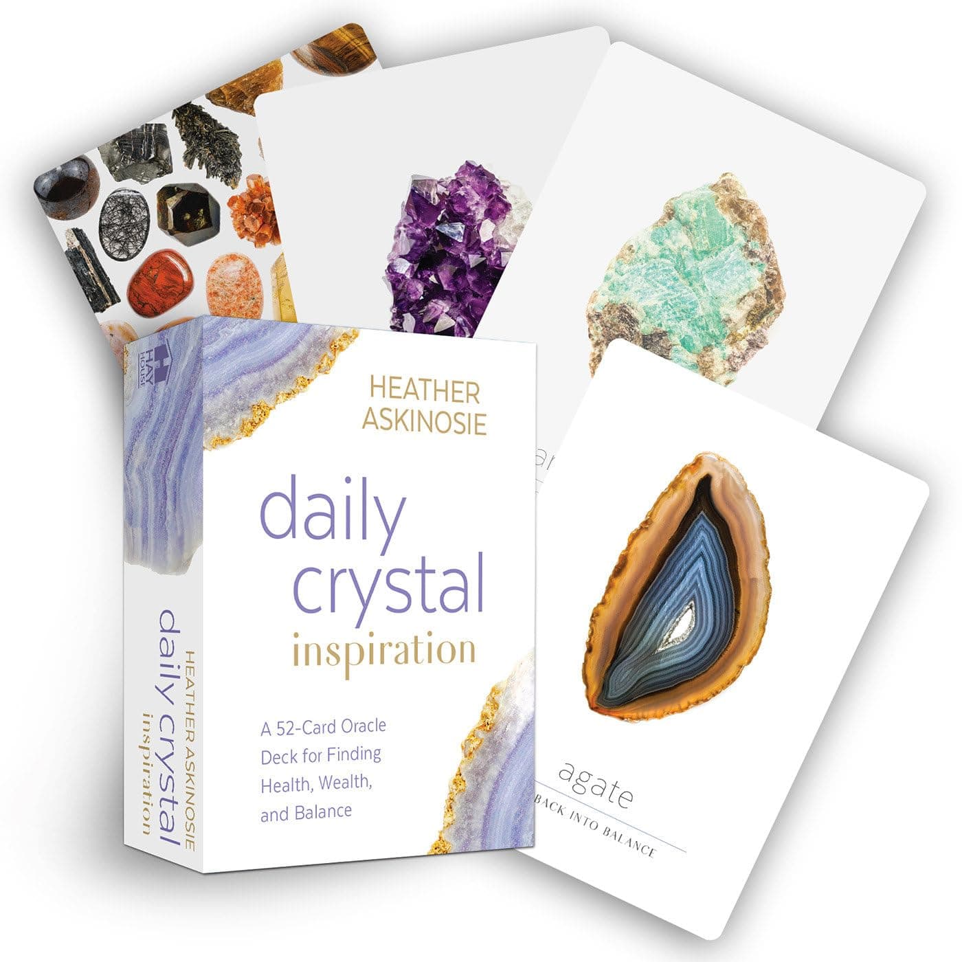 Oracle Card Deck | Daily Crystal Inspiration by Heather Askinosie | 1 Box, 52pcs.