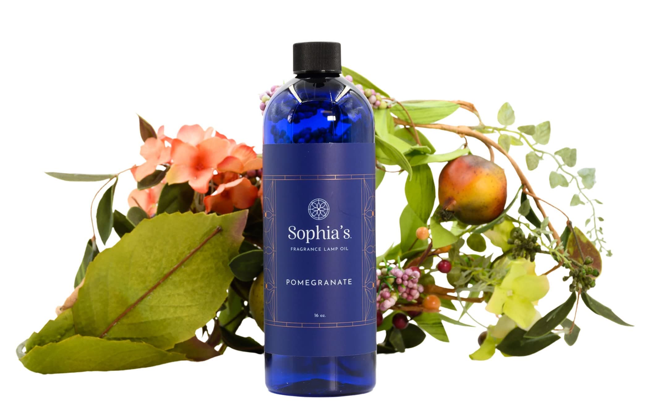 Sophia's Pomegranate Fragrance Lamp Oil Refills, Effusion Lamp Fragrance Oil for Redolere Lamps, Scented Lamp Oil for Fragrance Lamps, 16 Fluid Ounces of Catalytic Scented Oil Made in USA