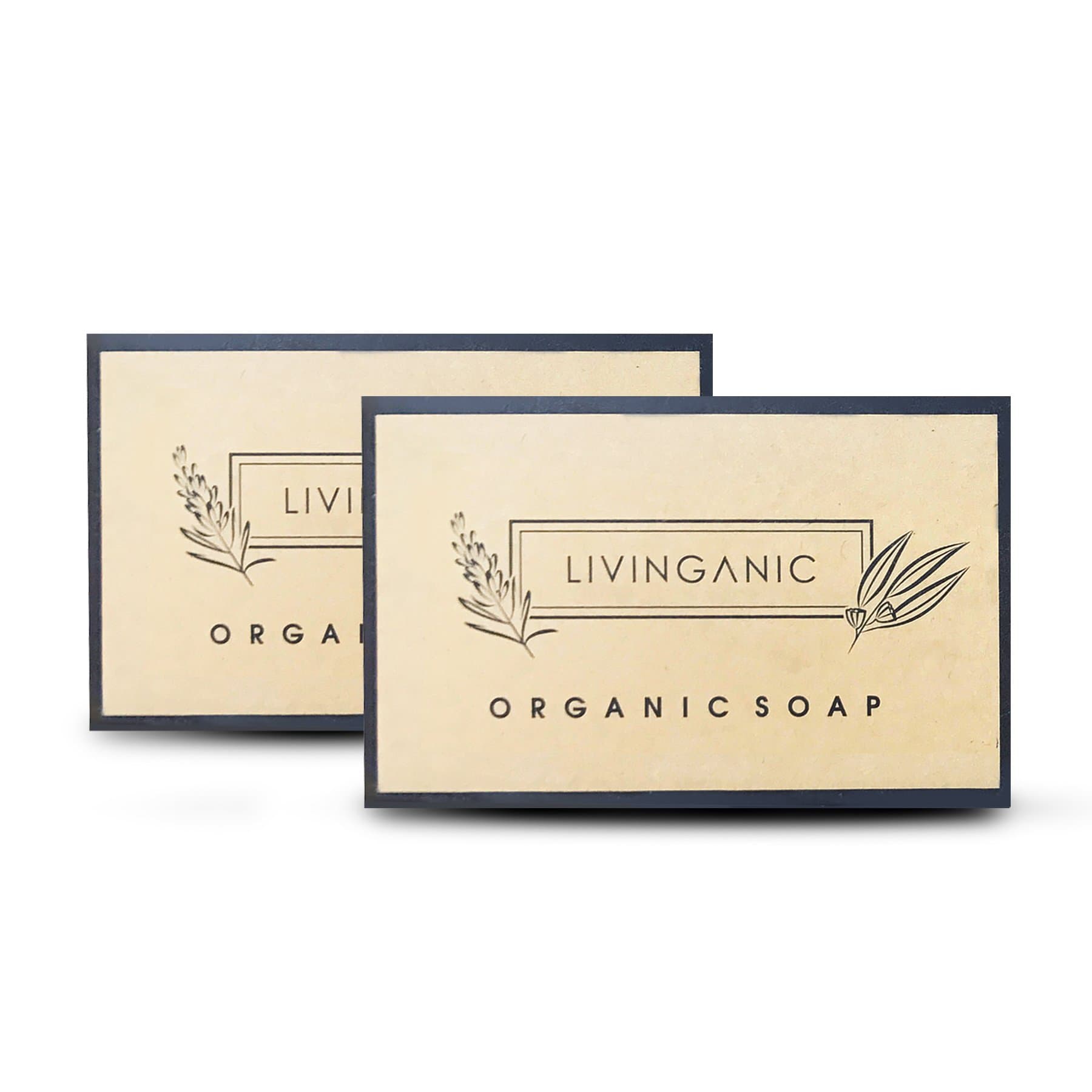 Livinganic Pure Essential 100%All Natural Organic Soap Make with Coconut Oil, Lavender Oil, Eucalyptus Oil, Chamomile Powder and Rosemary Exact, Hydration Anti-inflammation Anti-aging Face & Body Soap