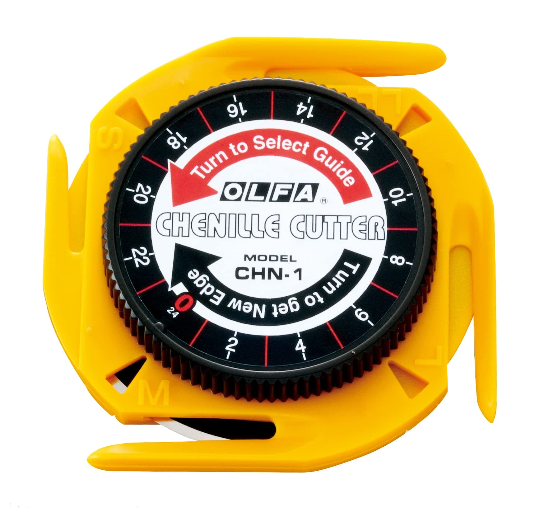 OLFAChenille Cutter (CHN-1) - Multi-Purpose Rotary Blade Cutter w/ 24 Edges & 4 Sizes for Chenille Fabric, Crafts, Sewing, Quilting, Replacement Blade: OLFA CHB-1
