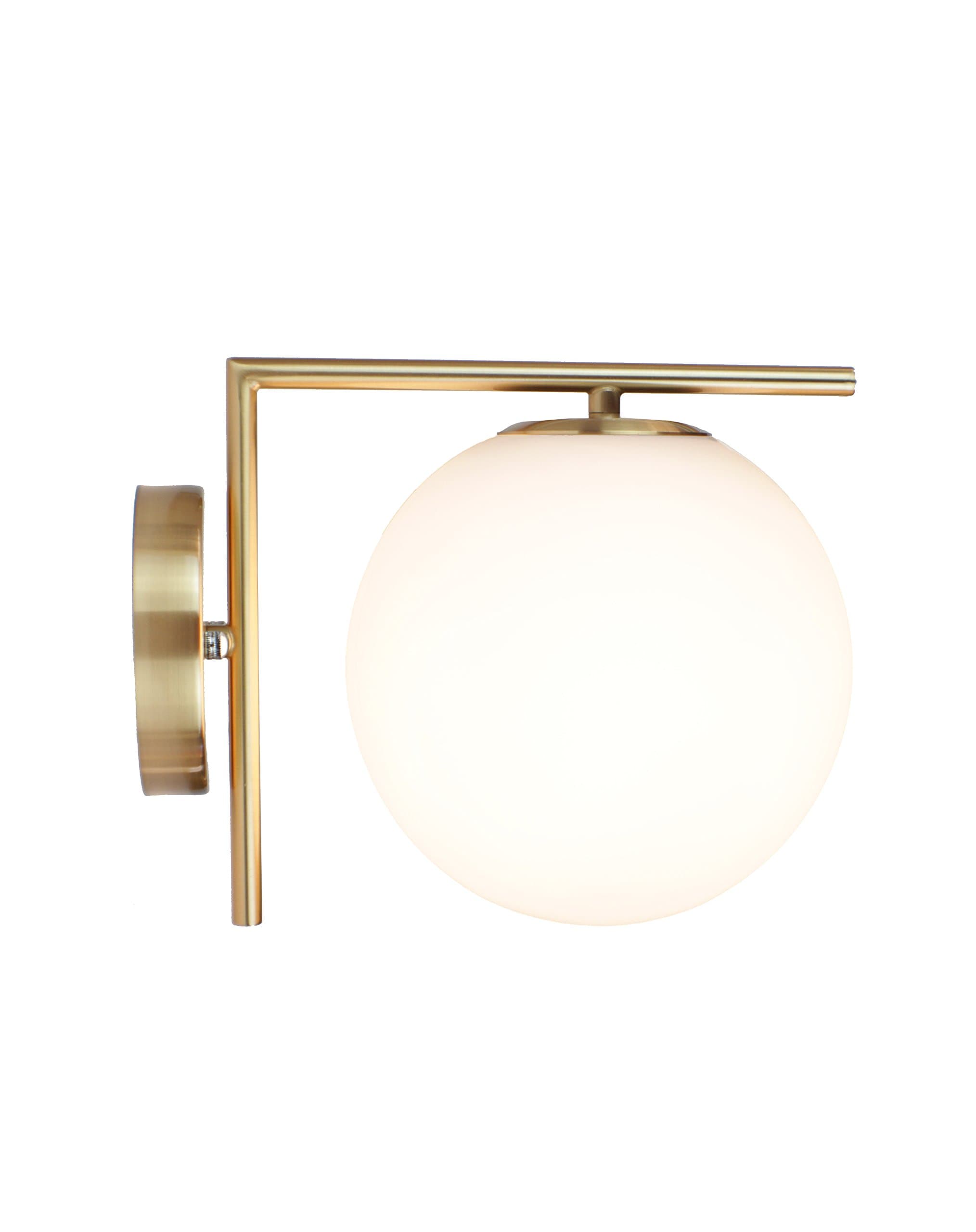 EQMCWB02 Light Mid Century Brass Wall Sconce