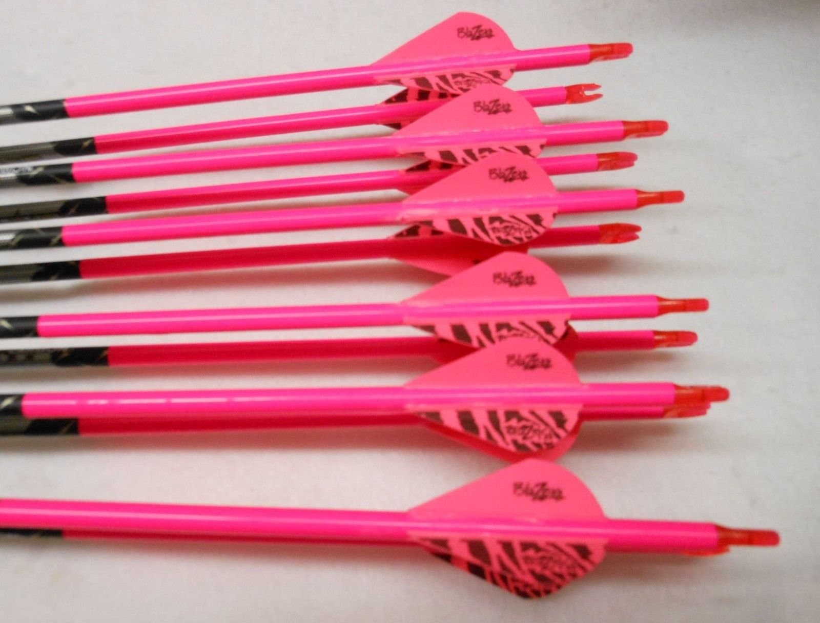 Maxima Red Carbon Express 250 Carbon Arrows w/Blazer Vanes Pathfinder Wraps 1 Dz.