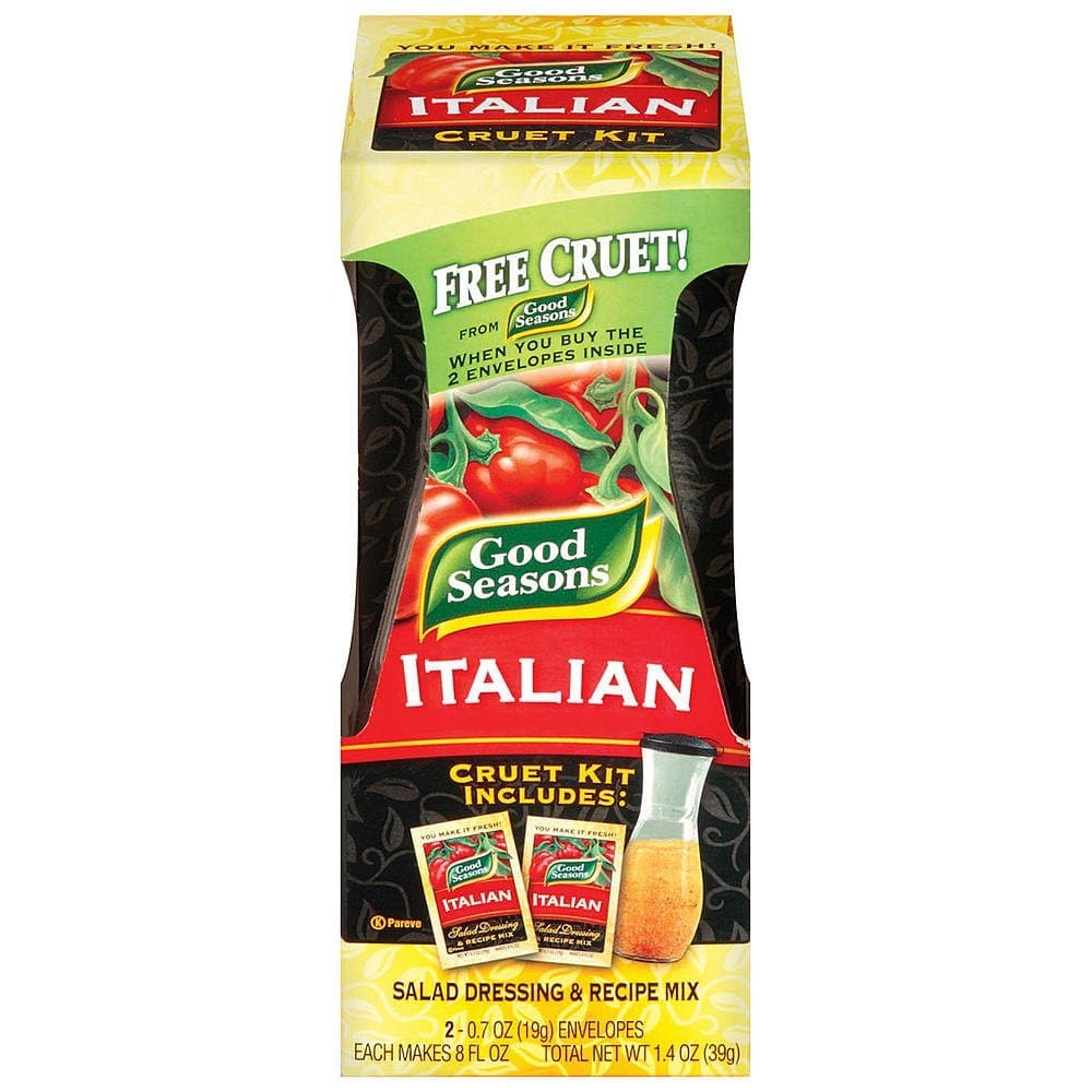 Good Seasons Salad Dressing and Recipe Mix With Cruet, Itali
