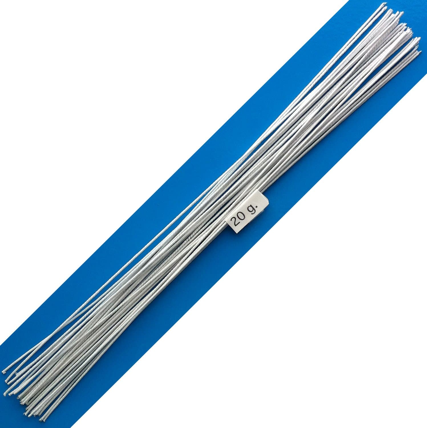 20 Gauge White Cotton Covered Floral Wire - 30 feet per Bundle (9.14) in 12 inch Lengths (30.5cm)