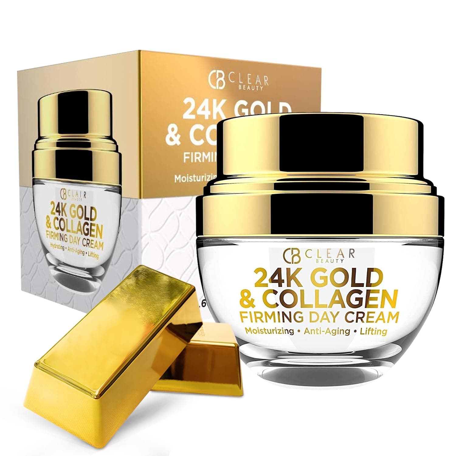 Clear Beauty CLAIR 24K Gold and Collagen Firming Day Creram 1.69 oz