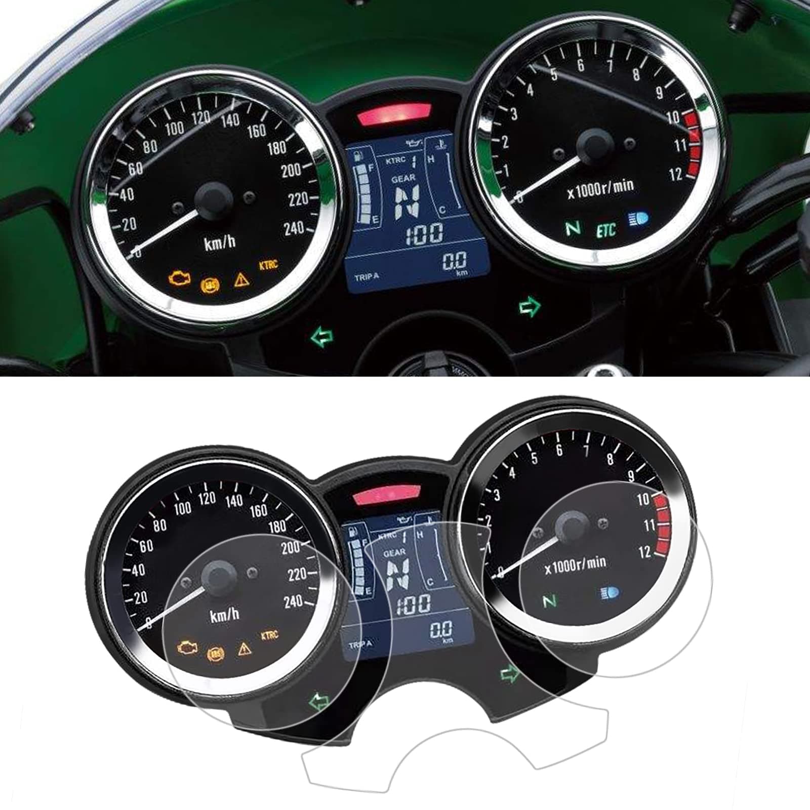BAIONE Worldmotop Screen Protector Instrument Film Motorcycle Scratch Cluster Dashboard Protection for Kawasaki Z900RS Z900 RS Z 900 RS 2018 2019