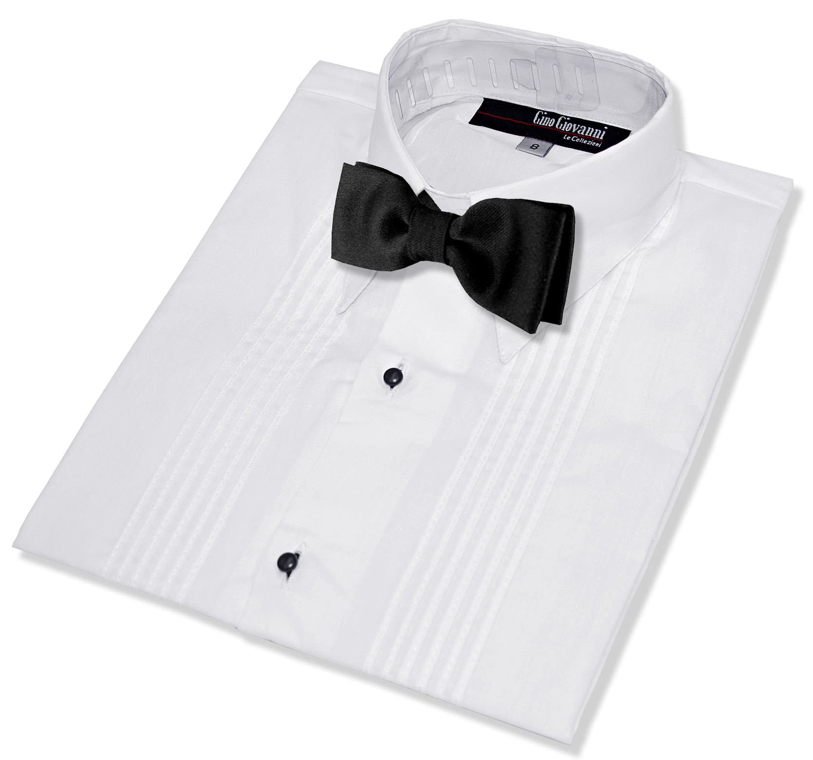 Gino GiovanniBoys Formal Tuxedo Shirt with Bow Tie