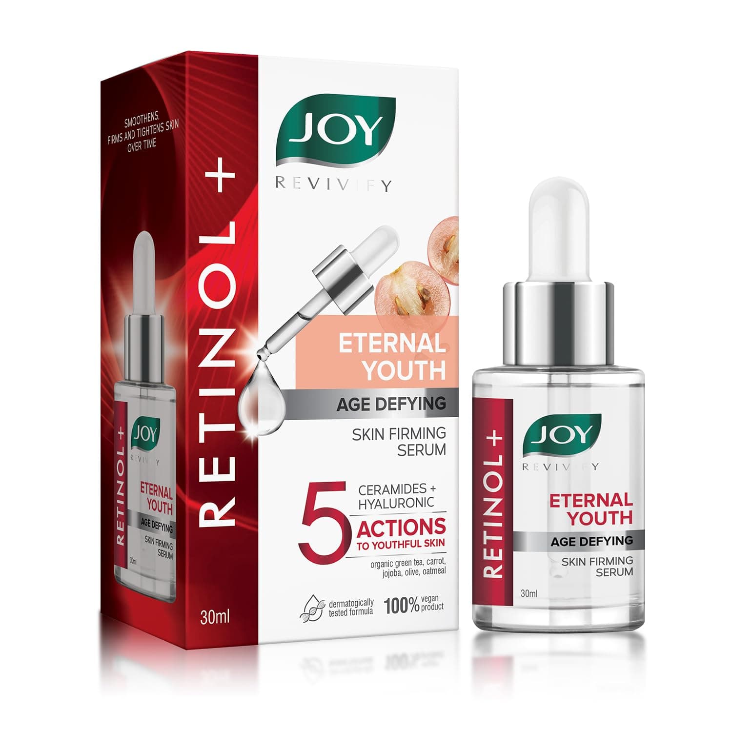 Joy Eternal Youth Retinol Face Serum for Anti Ageing | Skin Firming Serum with Powerful Ingredients to Fight Premature Skin Aging | Suitable For All Skin Types (30ml)