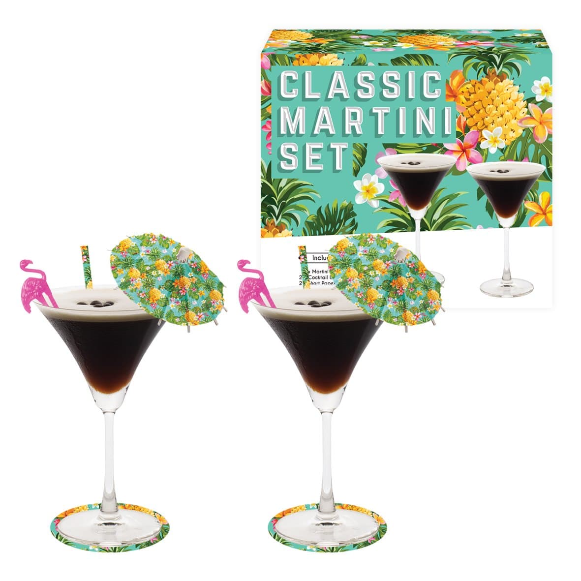BENROSS Vintage Kitchen Company 62330 Martini Cocktail Glasses Gift Set, 10 x 10 x 12.5 cm