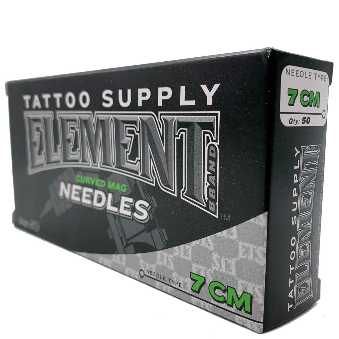Element Tattoo Supply - Tattoo Needles - Long Bar - Curved Magnum - Box of 50 - Long Taper - 7CM