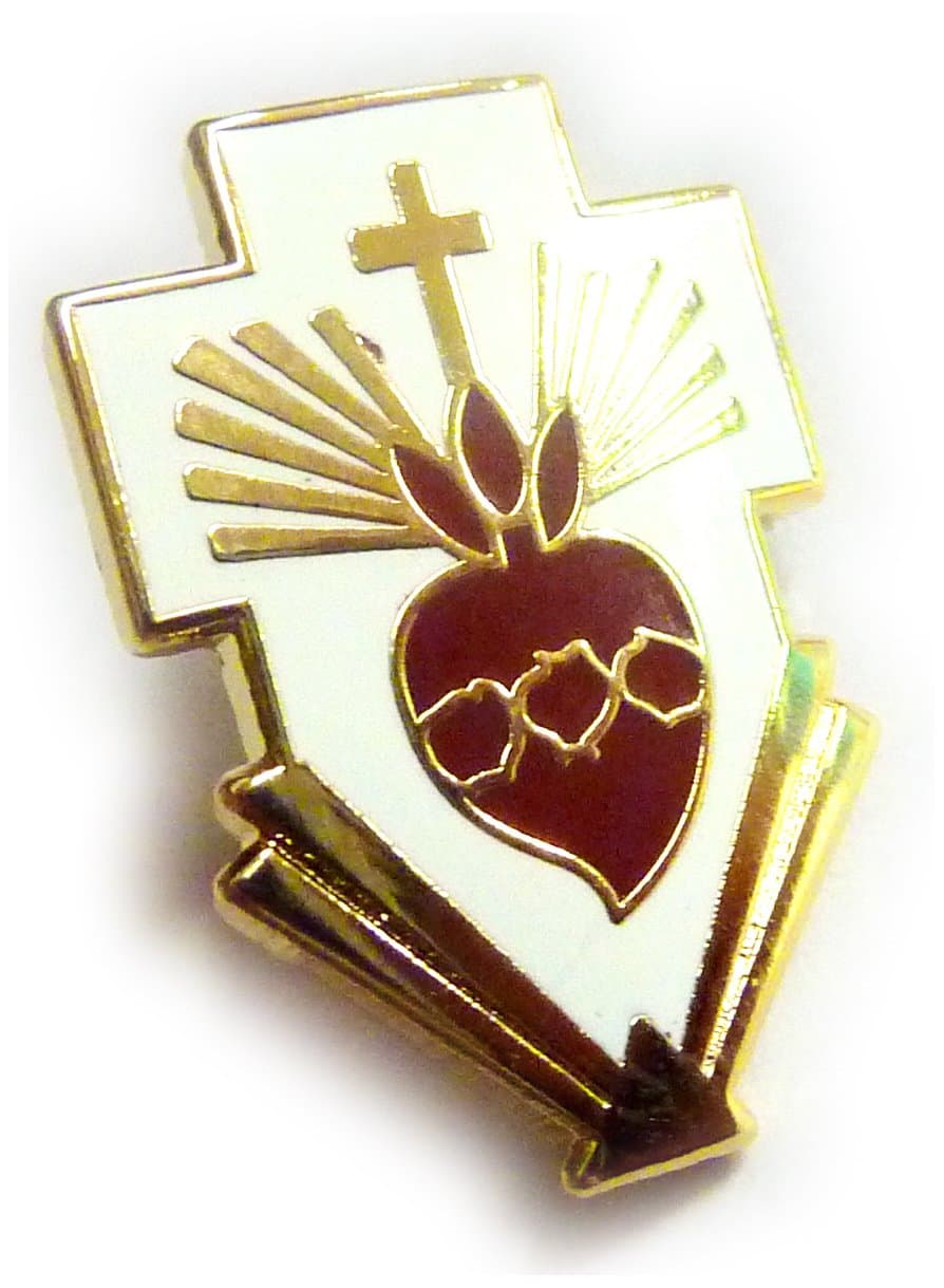 Sacred Heart of Jesus Christ Cross Catholic Christian Hat Jacket Tie Tack Lapel Pin