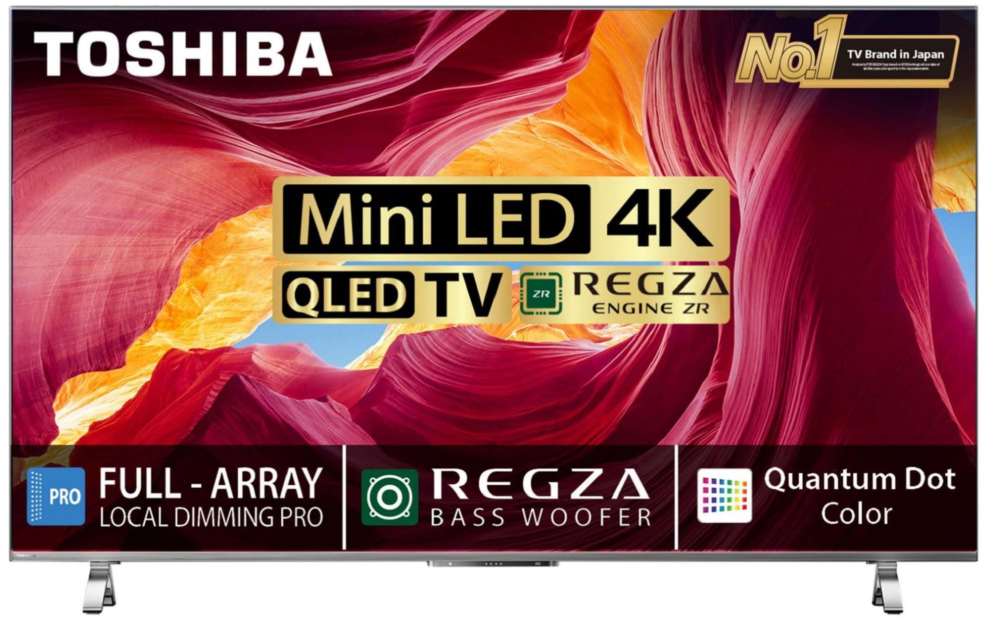 TOSHIBA 164 cm (65 inches) 4K Ultra HD Smart Mini LED QLED TV 65M650MP (Black)