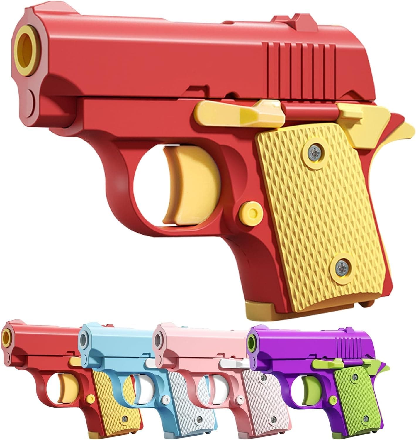 YJWZ Fidget Gun Toy,Pistol Shaped Fidget Slider,1PC 3D Printed Gun Knife Anxiety Relief Sensory Toys for Kids Adults,Relaxing Toy,Stress Reliever,Office Desk Toys,Gift Idea for Boyfriend Him Man