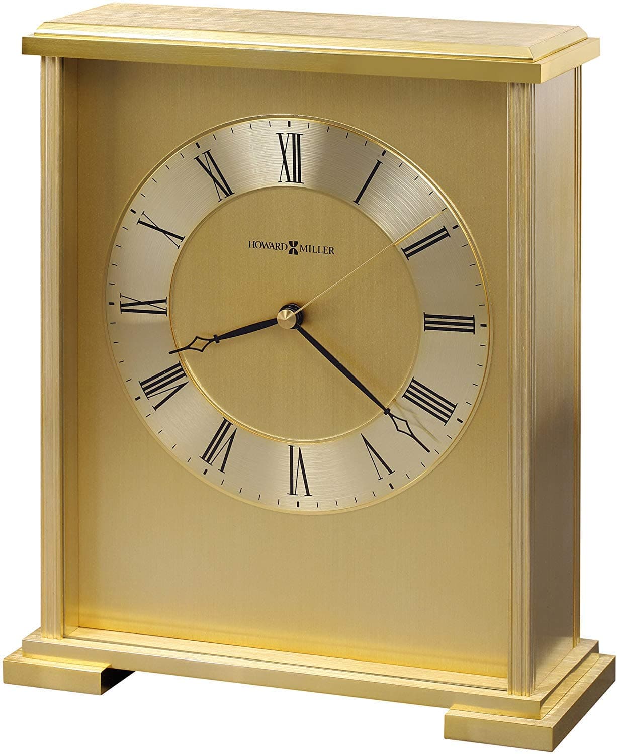 Howard Miller 645-569 Exton Carriage Table Clock, Metal, Brass, 18x8x22 cm