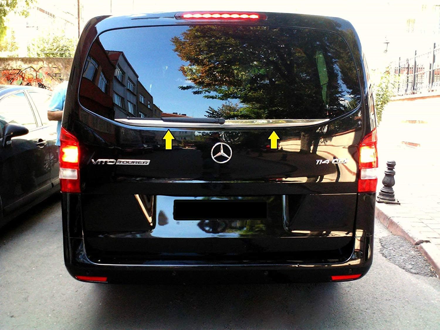 VITO W447 Stainless Steel Chrome Rear Window Under Trim Cover