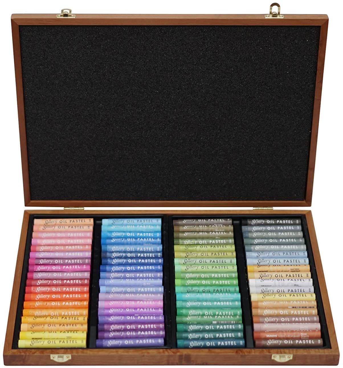 Gallery Professional 72-Color Soft Oil Pastel Set | Superior Blendability, Elegant Wooden Case