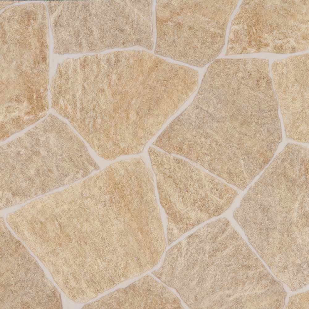 Livingfloor® PVC Floor Quarry Stone Beige in 2 m Width, Length: 1 Metre