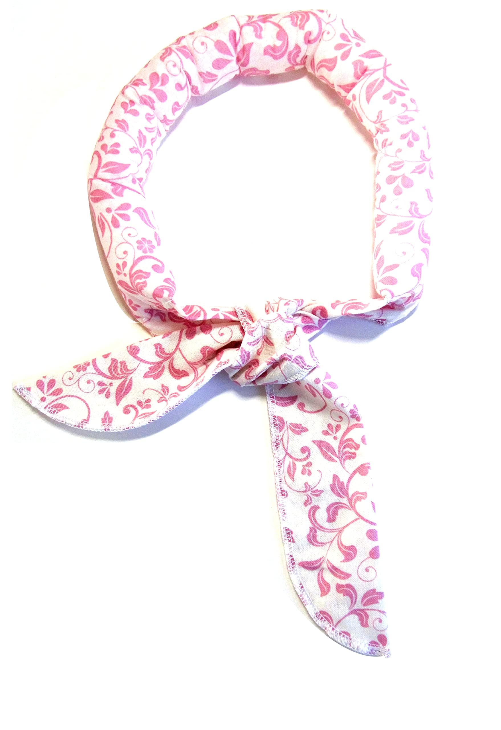 MENO COOL Scarf Cooling Gel Neck WRAP Pink and White Floral - Reusable, Natural & Non Toxic - Menopause HOT Flush