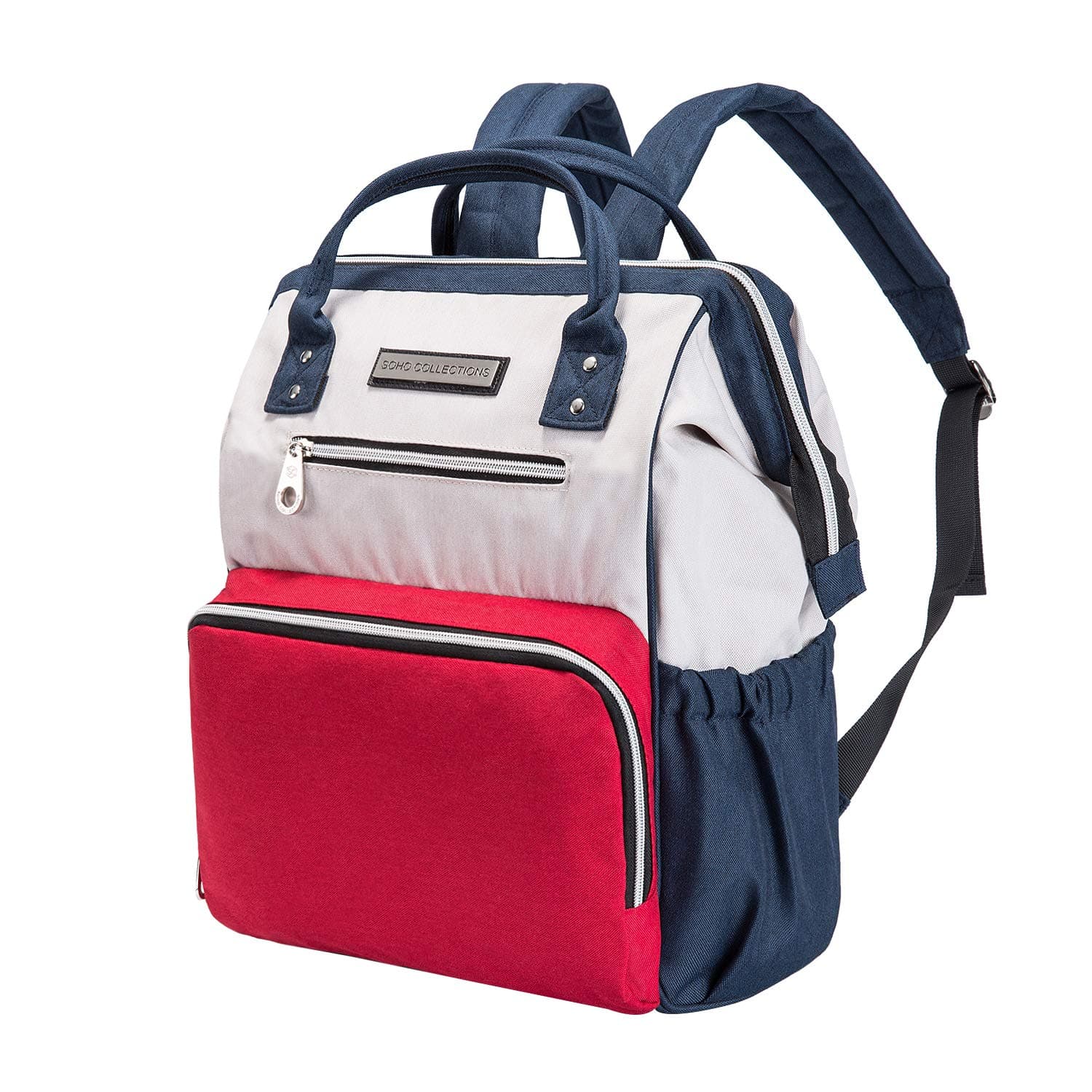 SoHo WideOpen Diaper Backpack Tote 5Pc, New Glory