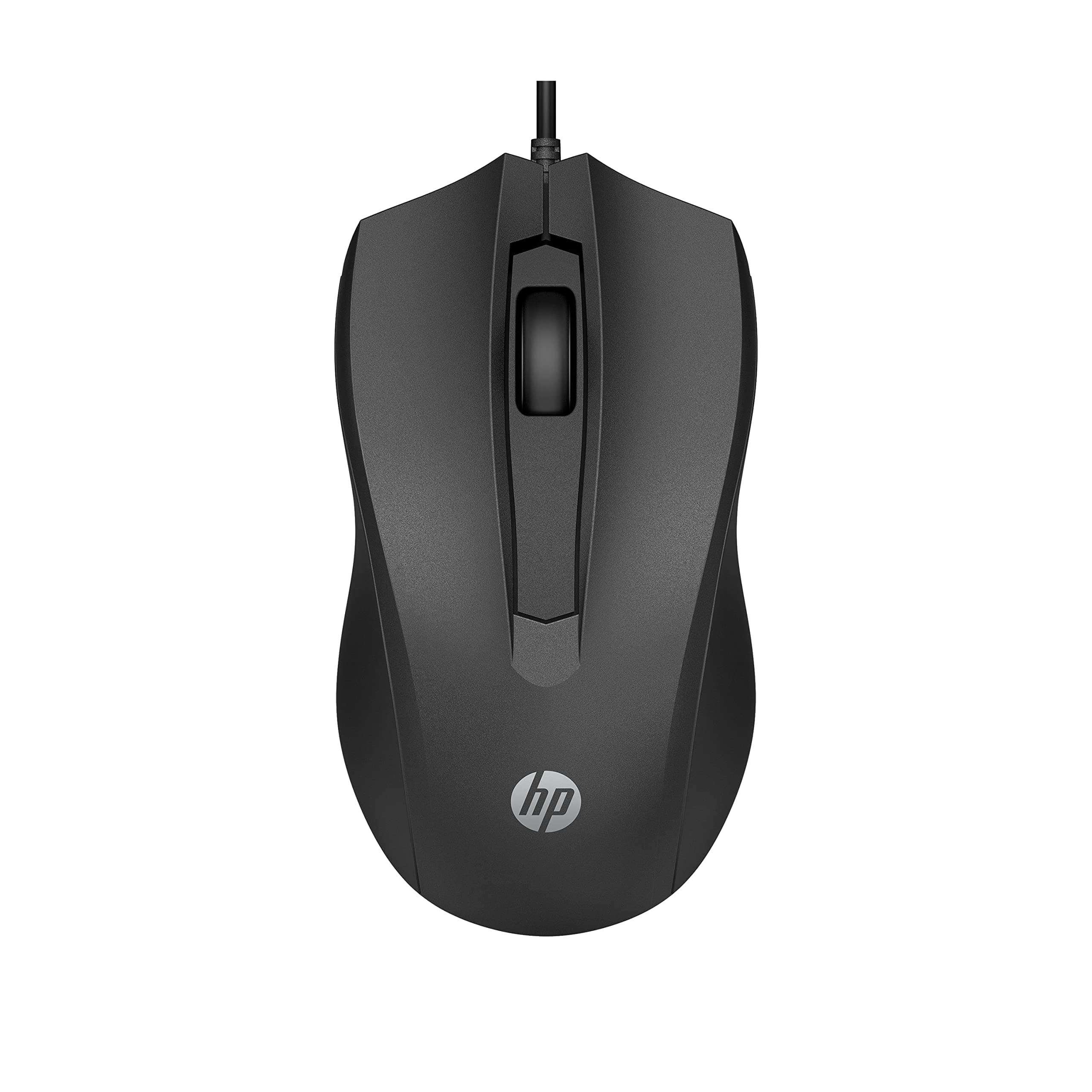 HP Wired Mouse 100 with 1600 DPI Optical Sensor, USB Plug-and -Play,ambidextrous Design, Built-in Scrolling and 3 Handy Buttons. 3-Years Warranty (6VY96AA)