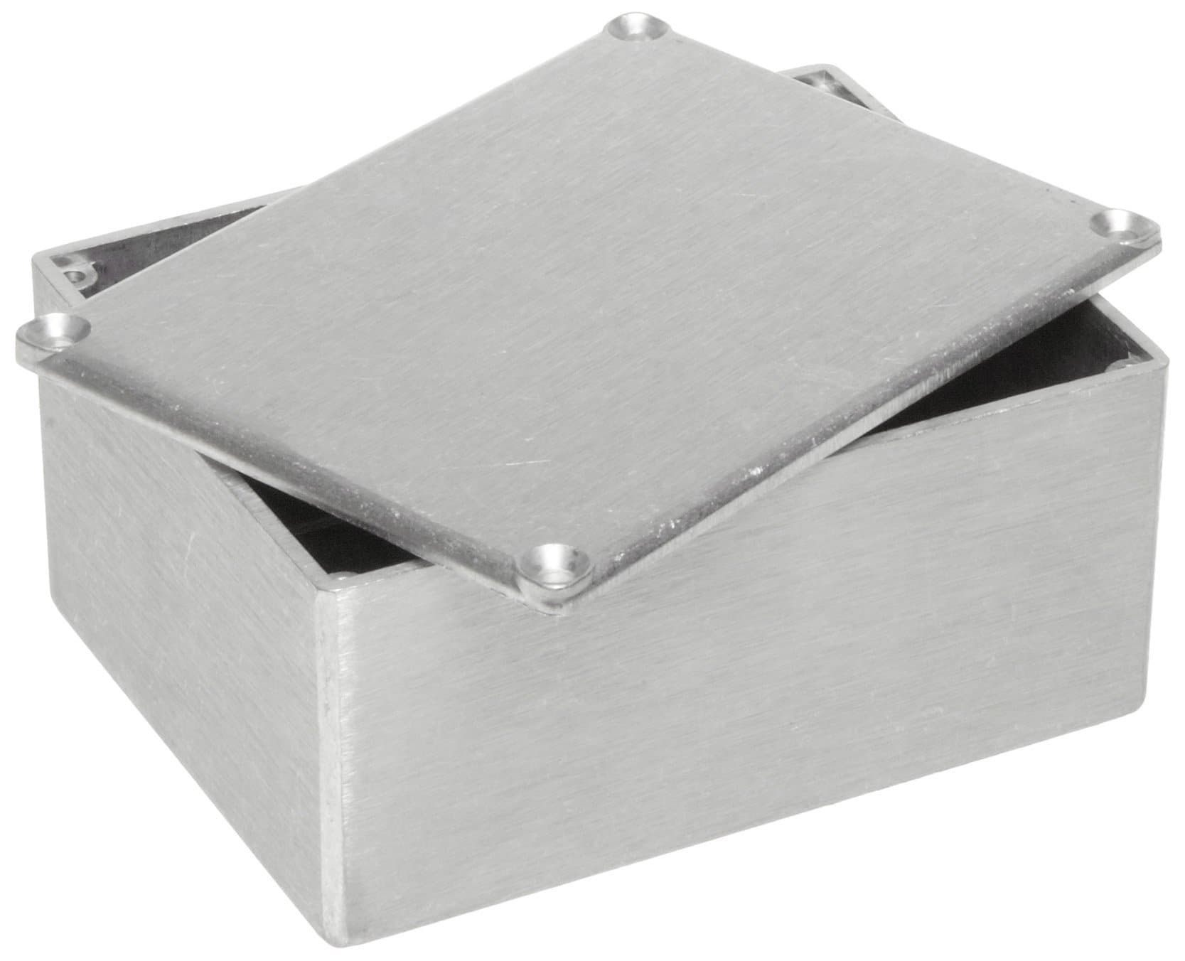 BUD Industries CU-234 Aluminum Econobox, 4-43/64" Length x 3-43/64" Width x 2-13/64" Height, Natural Finish