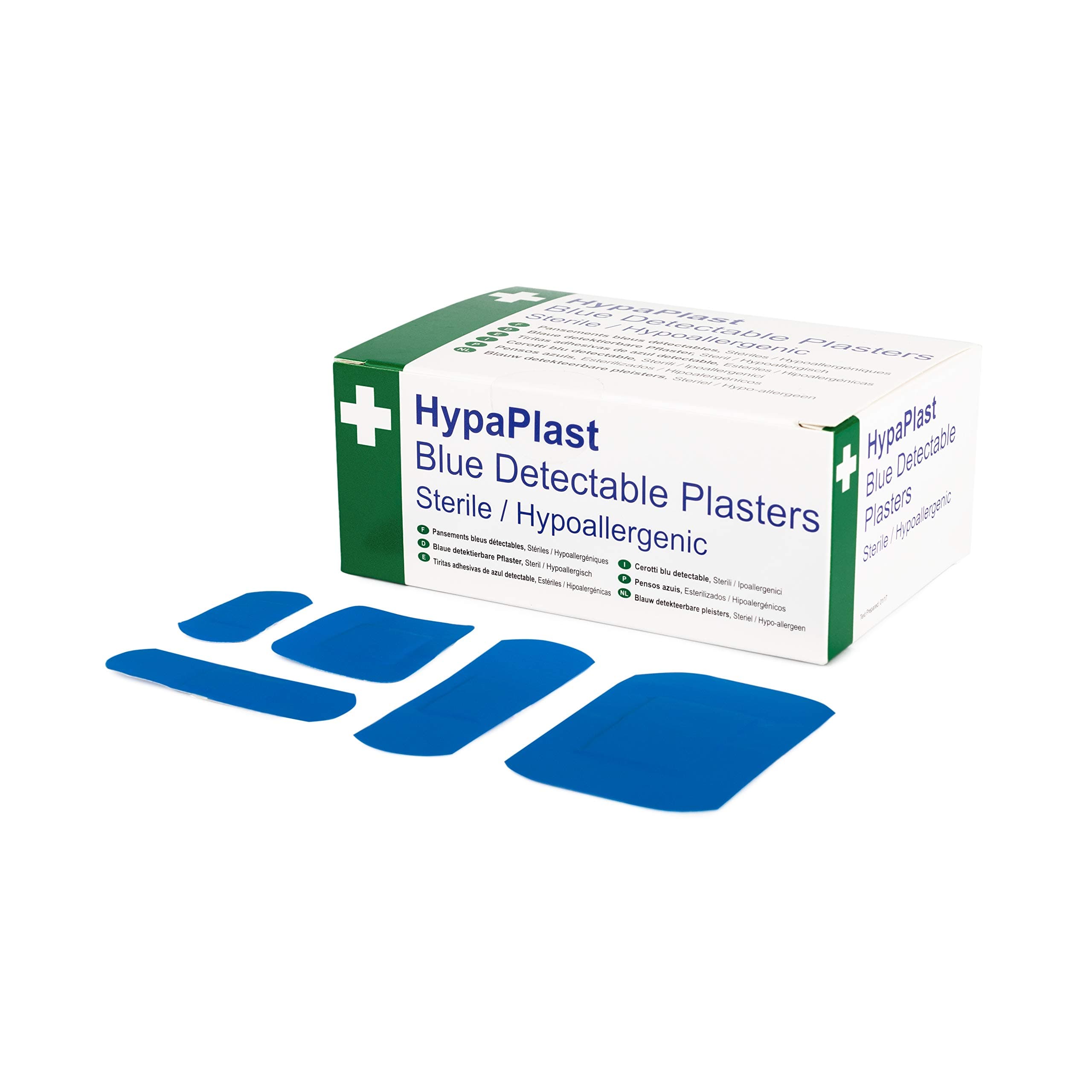 HypaPlast Blue Catering Plasters Assorted Pack of 100
