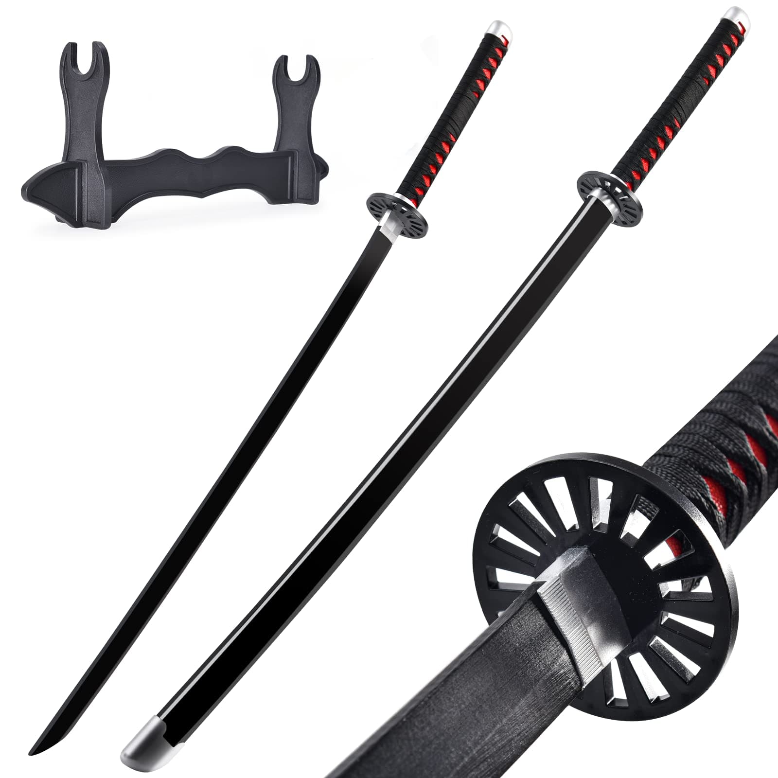 Demon Slayer Sword 41inch - with Stand Anime Sword- Zenitsu Sword & Tanjirou Sword & Rengoku Sword - Various Styles Available
