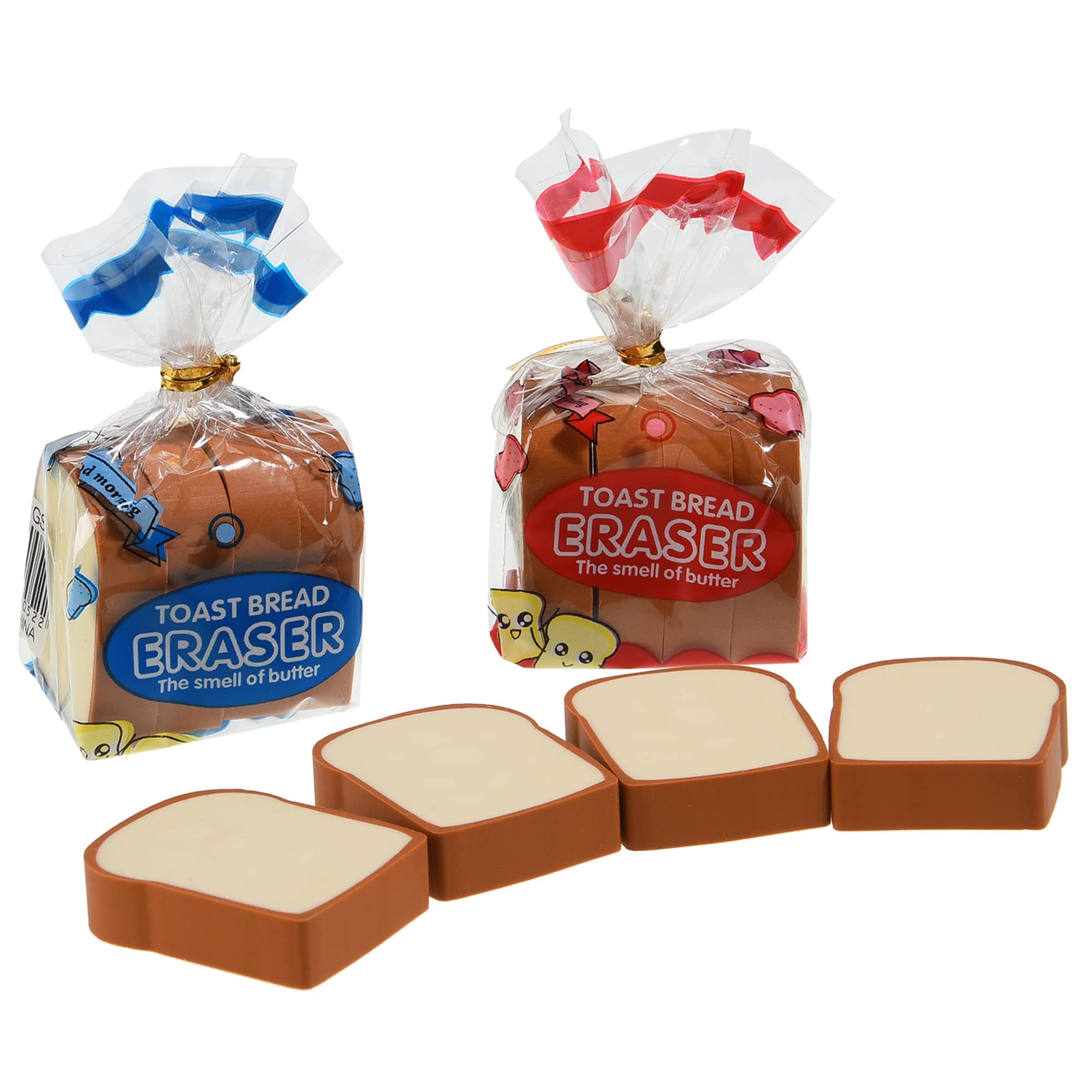 Bread Shaped Erasers for Kids - 16Pcs Mini Novelty Toast Bread Erasers Cute Fun Food Pencil Erasers for School Classroom Rewards Party Favors