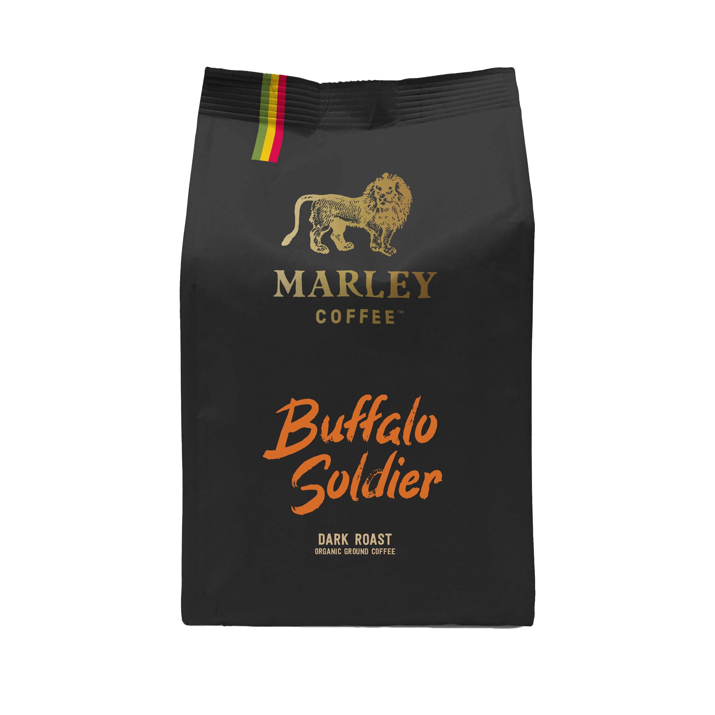 Buffalo Soldier Strong Dark Roast Organic Ground Coffee 227g - Marley Coffee - From The Marley Family - V60 Filter Cafetiere Aeropress - Strength 5