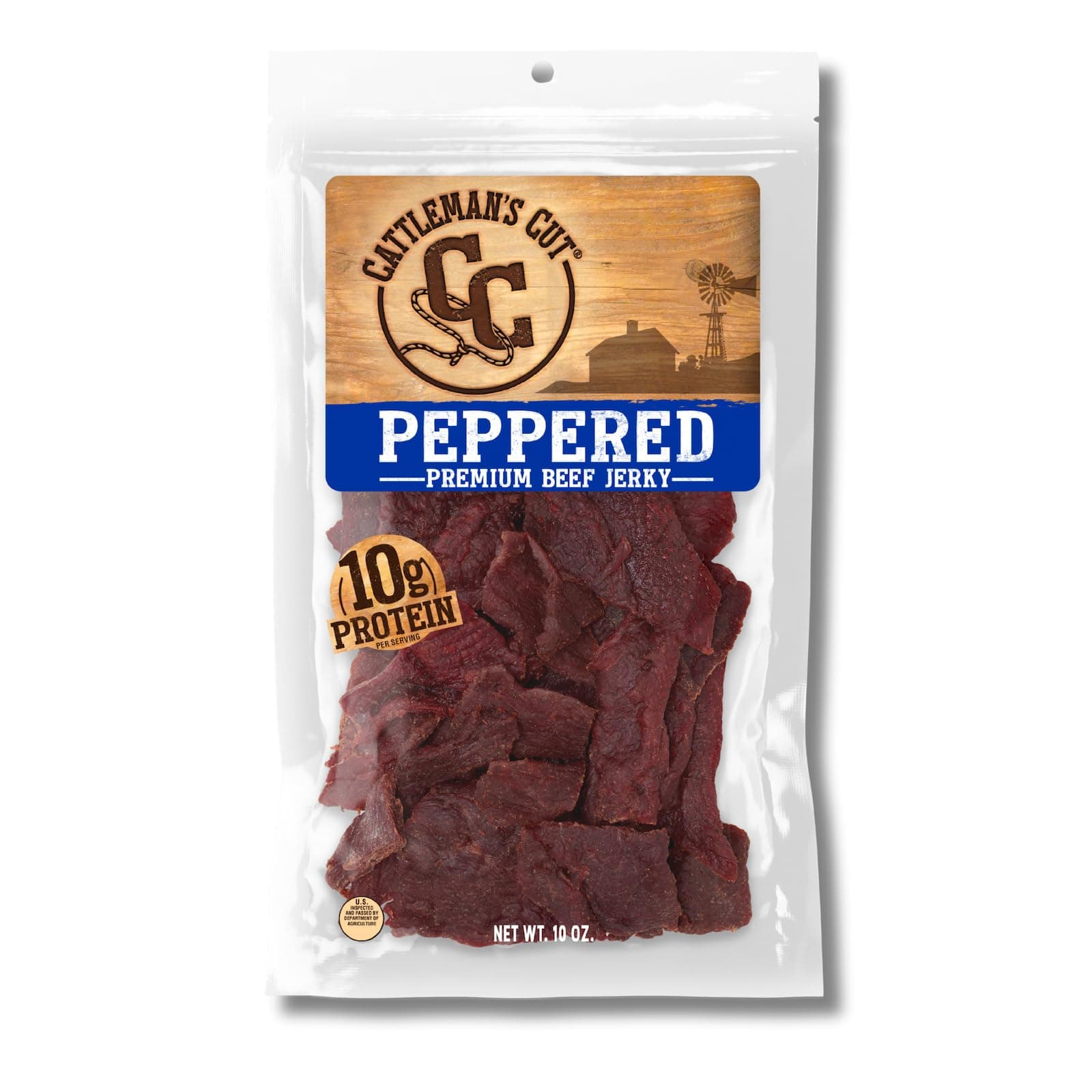 Peppered Steakhouse Beef Jerky, 10 Ounce