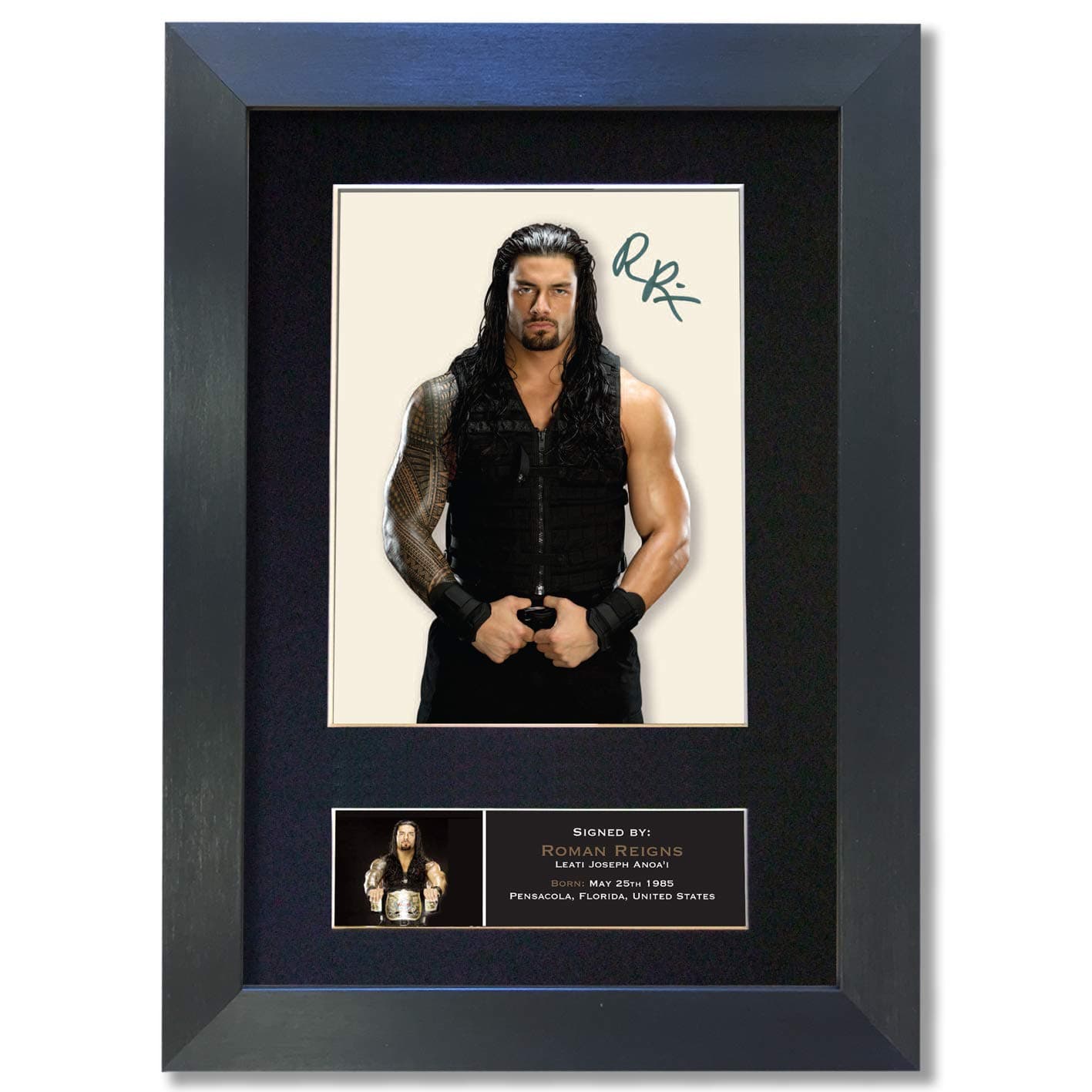 #428 ROMAN REIGNS WWE Signed Reproduction Autograph Mounted Quality Photo Print A4