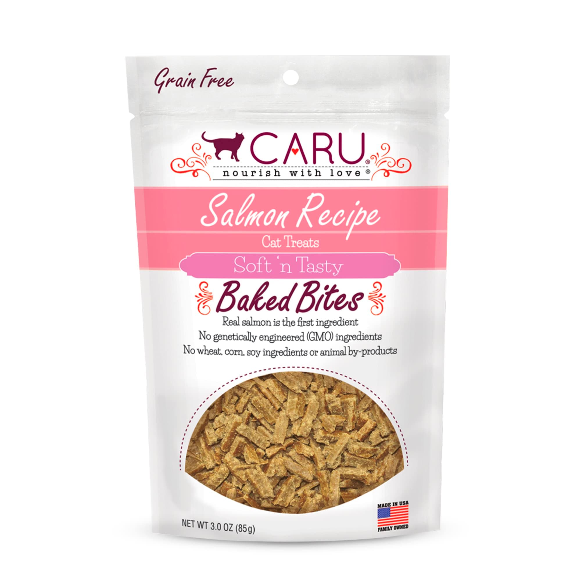 CARUSoft n Tasty-Soft Treats Salmon Recipe Bites 85gr-CAT Food