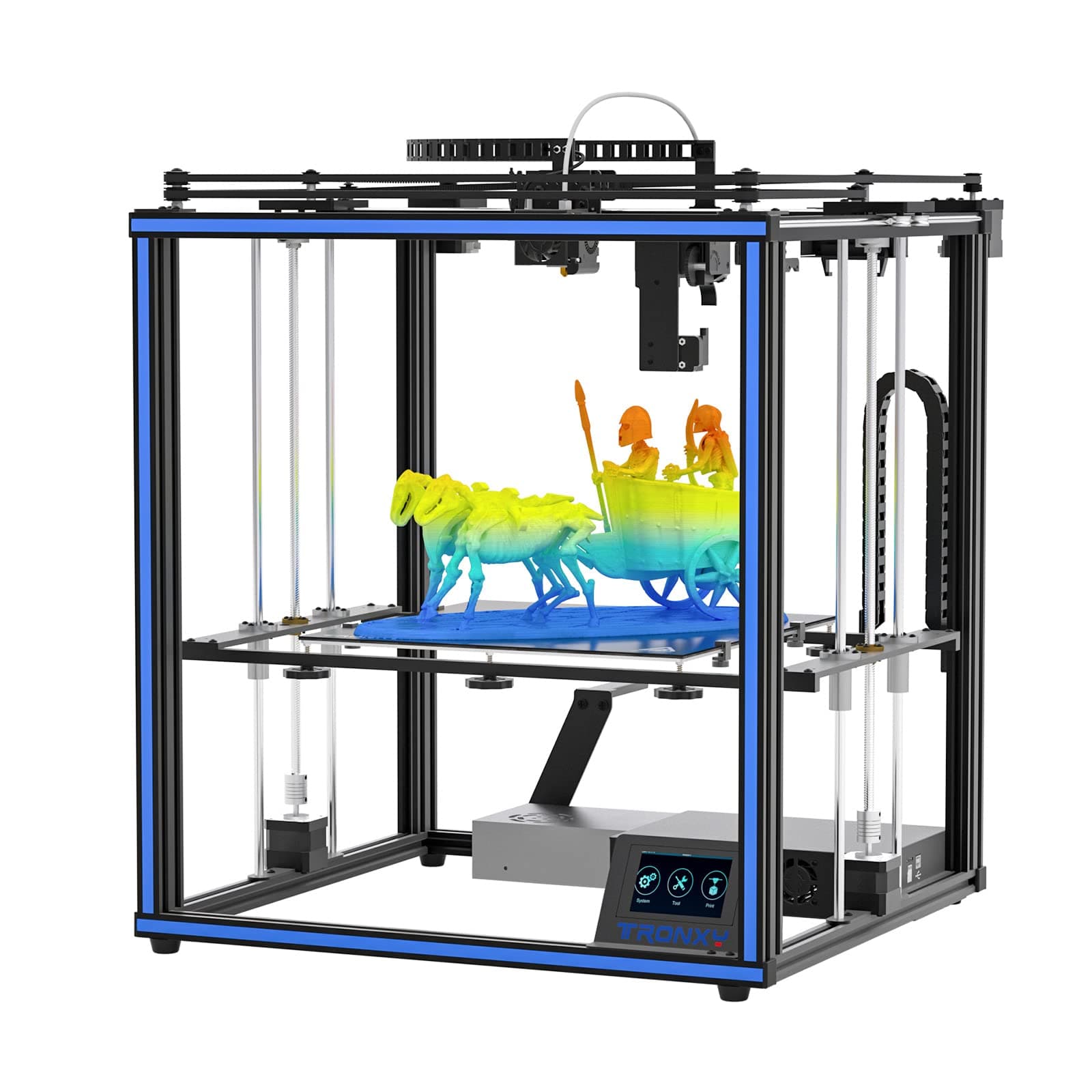 TRONXY X5SA PRO 3D Printer with Glass Bed Upgrade, Full Metal Frame CoreXY Printer with Auto Leveling, OSG Guide Rail+Titan Extruder+Silent Board, Large Build Volume 330×330×400mm