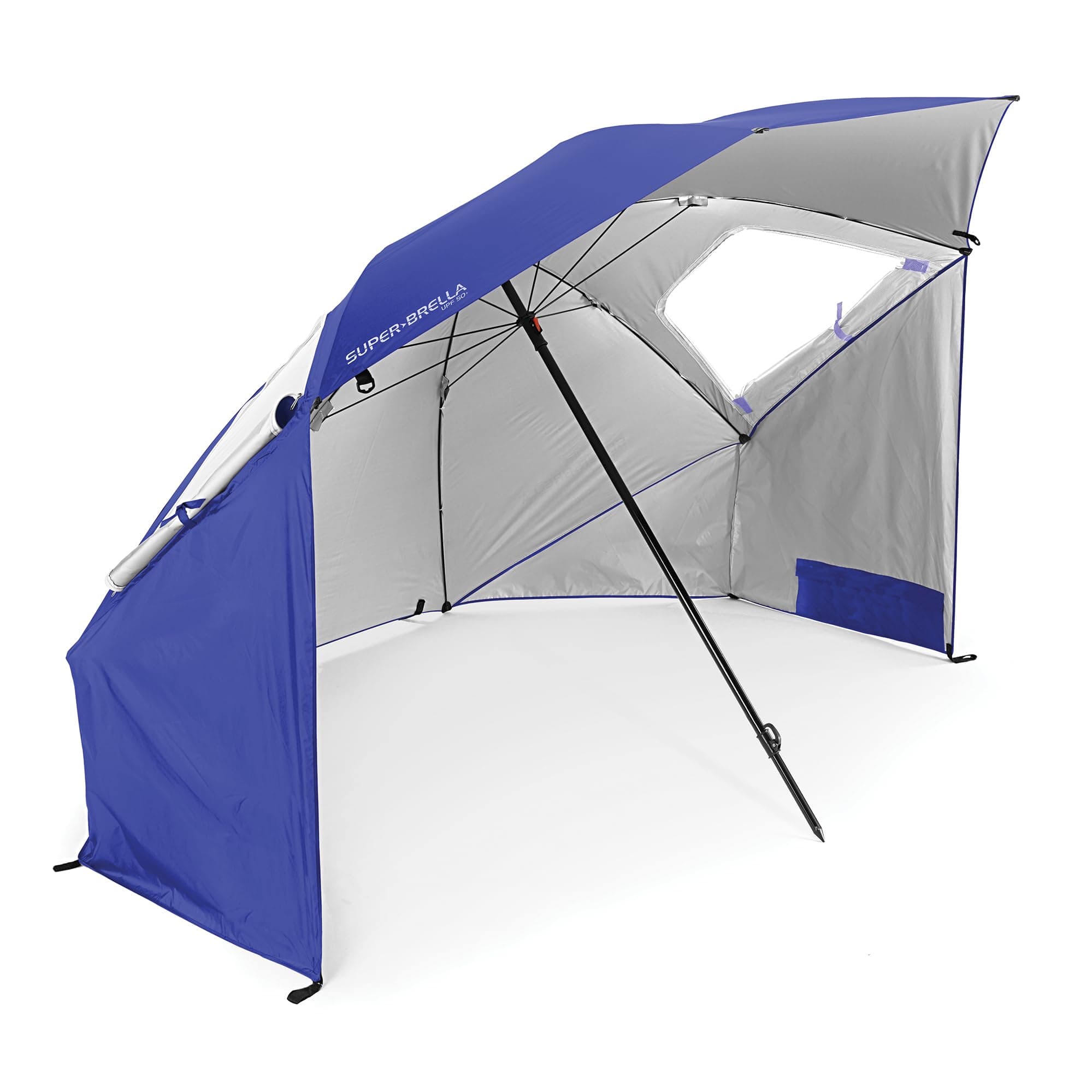 Super-Brella SPF 50+ Sun and Rain Canopy Umbrella for Camping, Beach and Sports Events