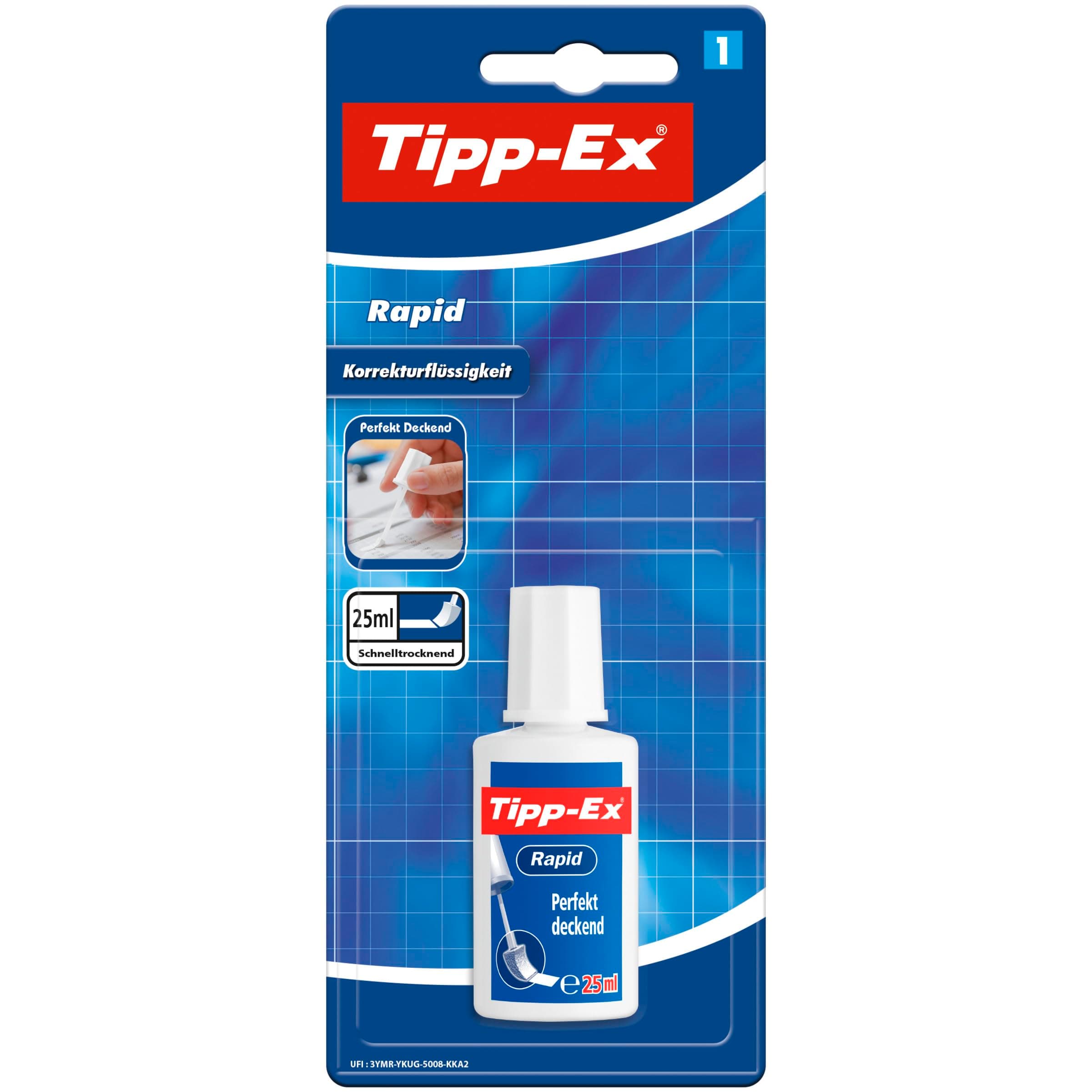 TIPP-EX RAPID CORRECTEUR LIQUIDE - 20 ML. BLISTER DE 1