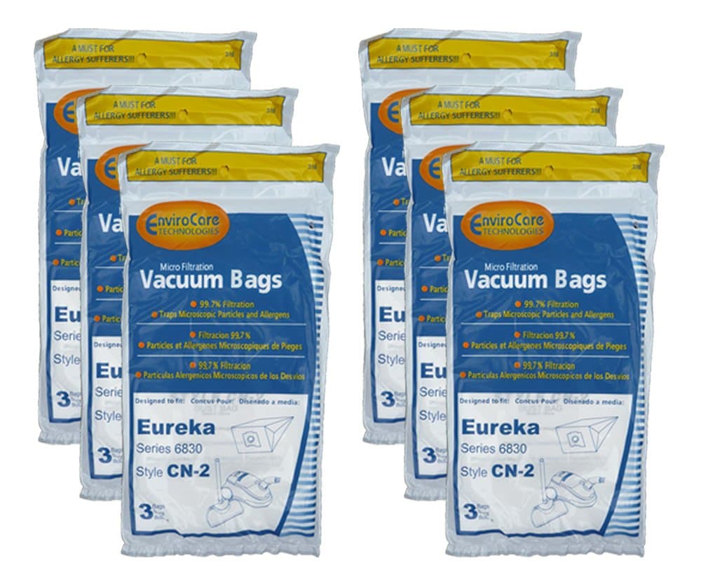 18 Eureka EX Allergy Canister Vacuum Bags Excalibur, Home Cleaning System, Oxygen Vacuum Cleaners, 60284, 60284A-12, 60284B-6, 6798, 6978, 6982, 6983, 6984, 6993