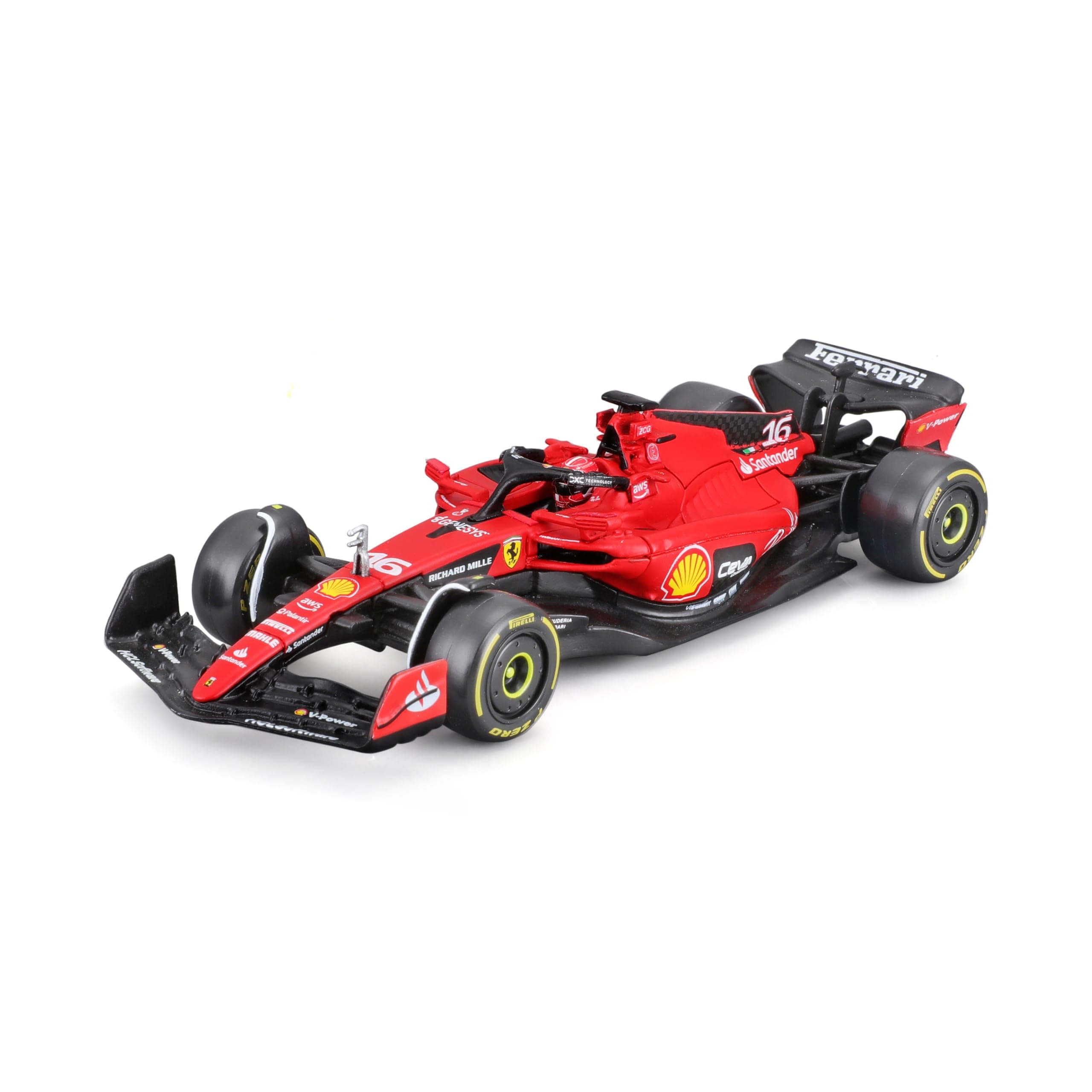 1:43 SFR Ferrari F1 Team Race Car (2023) with Helmet - Leclerc #16