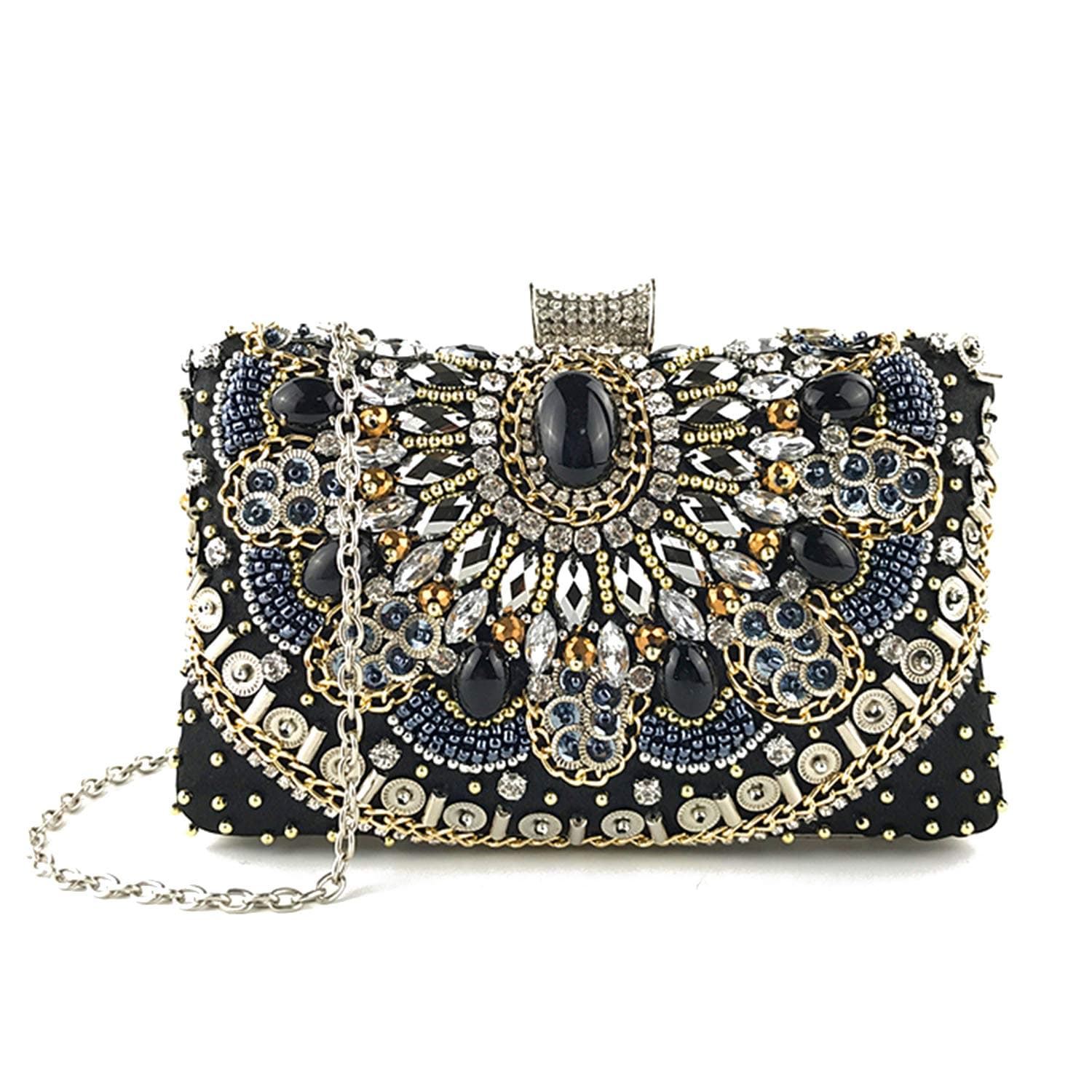 Women Clutches Crystal Rhinestone Evening Handbag Chain Strap Shoulder Bag