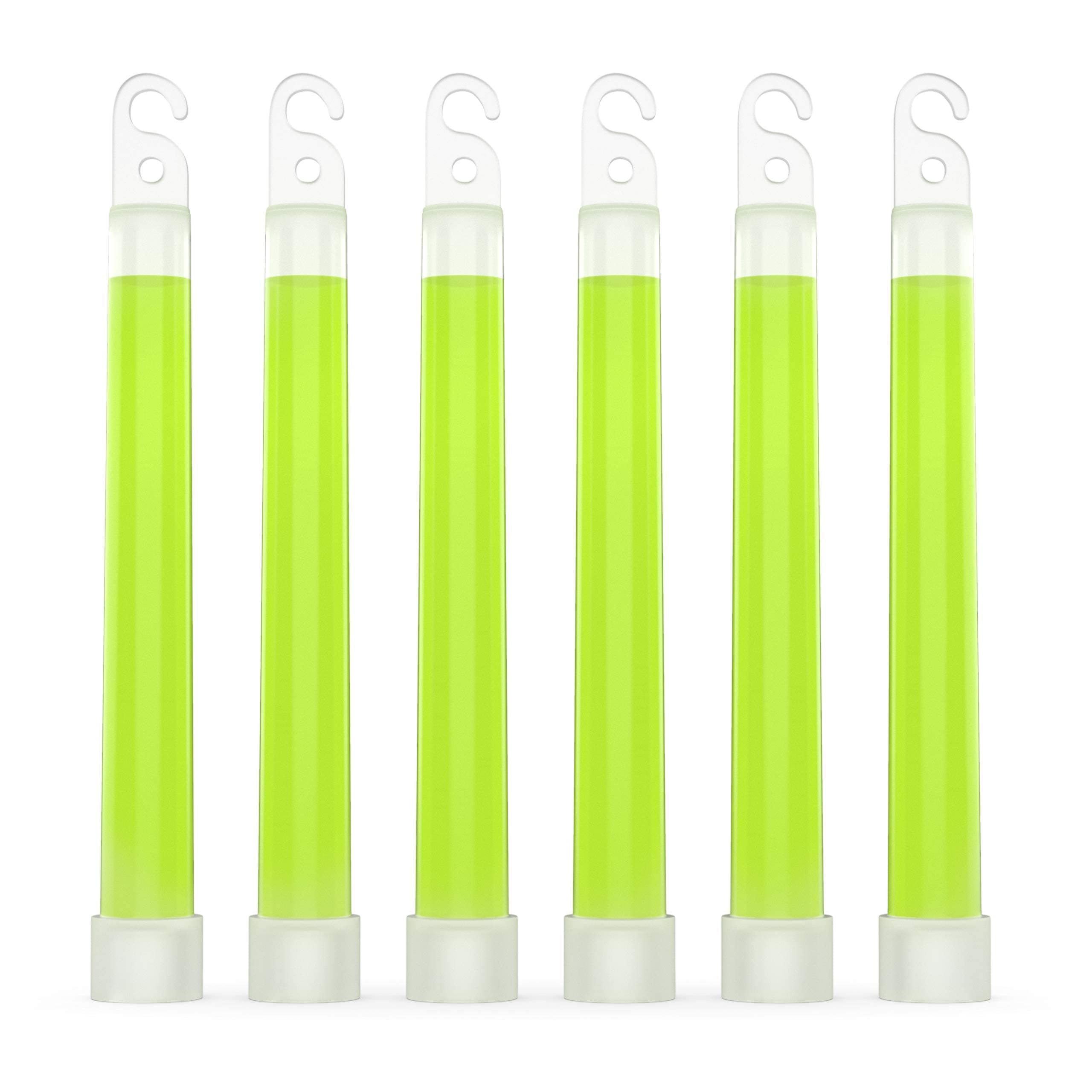 Swiss Safe Premium Glow Sticks Last 24-Hours - Extra Bright, Emergency Ready (Green 6-Pack)