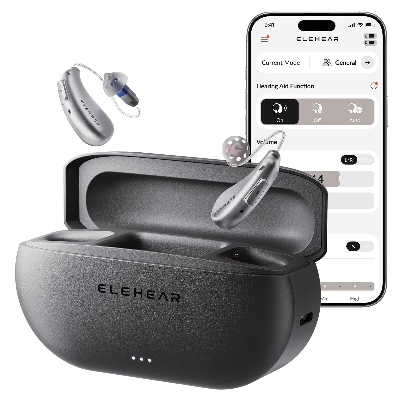 - ELEHEAR-Beyond Hearing Aids, OTC Hearing Aids for Seniors and Adults with AI Powered Speech Enhancement and Tinnitus Masking, Superior Sound Quality, Bluetooth Enabled & App Control, Upgraded Receiver