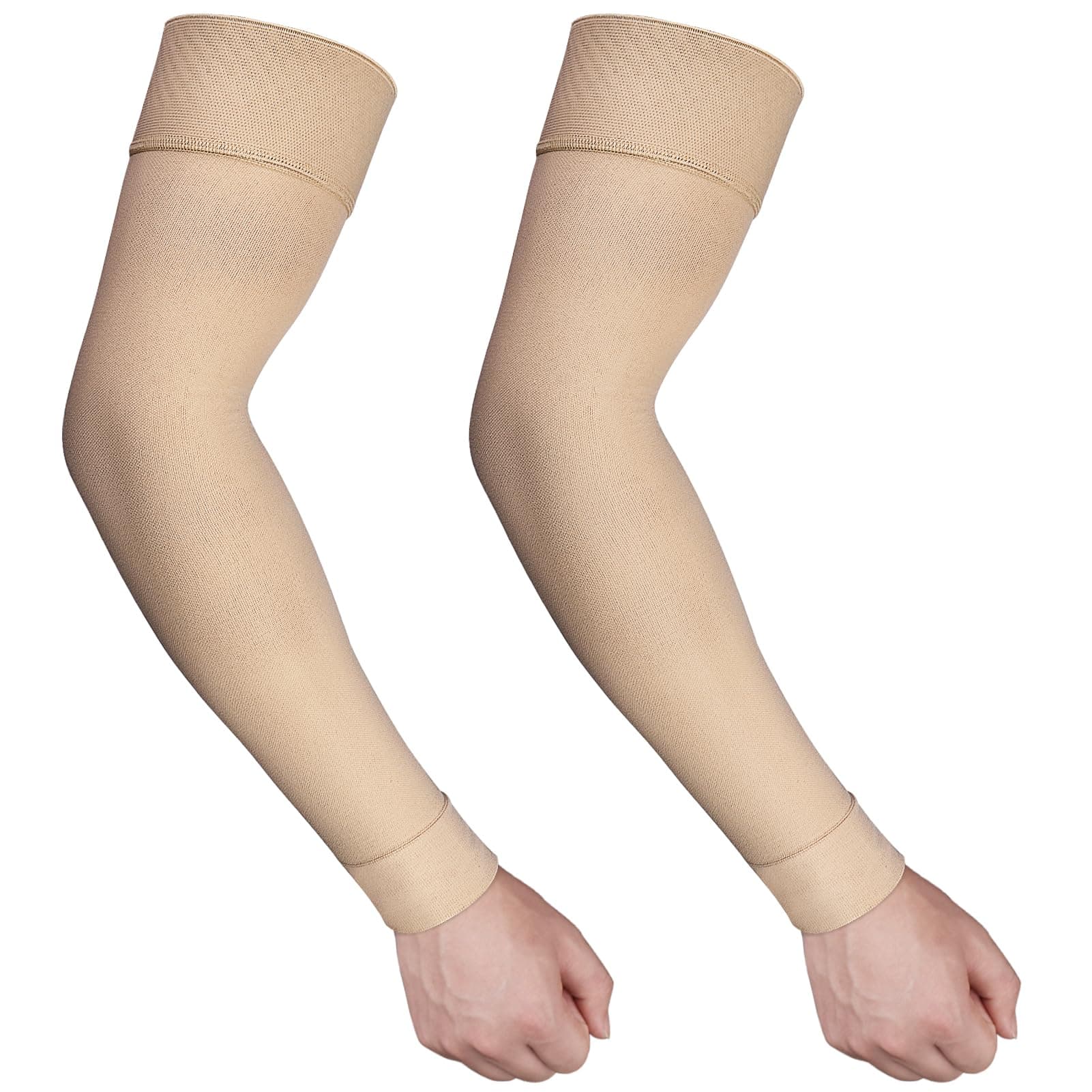 Ailaka Medical Compression Arm Sleeves for Men Women - 20-30 mmHg Lymphedema Compression Sleeves Support for Arms Pain