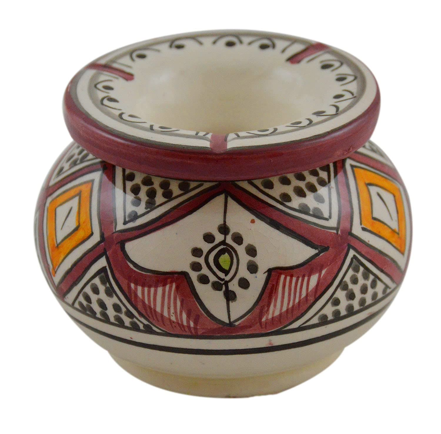 Ceramic Ashtrays Hand Made Moroccan smokeless Ceramic Vivid Colors Large