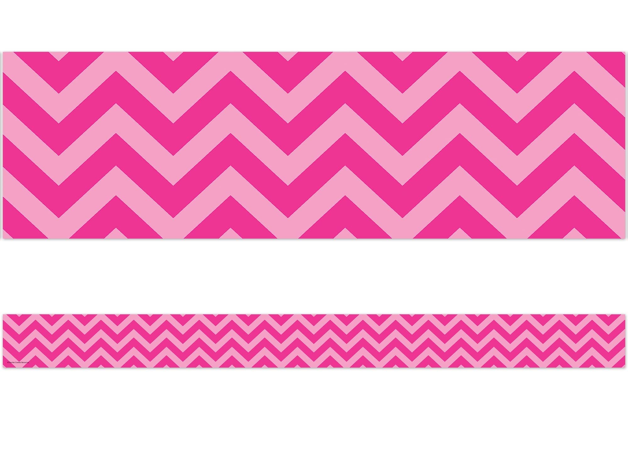 Teacher Created Resources 5541 Hot Pink Chevron Straight Border Trim