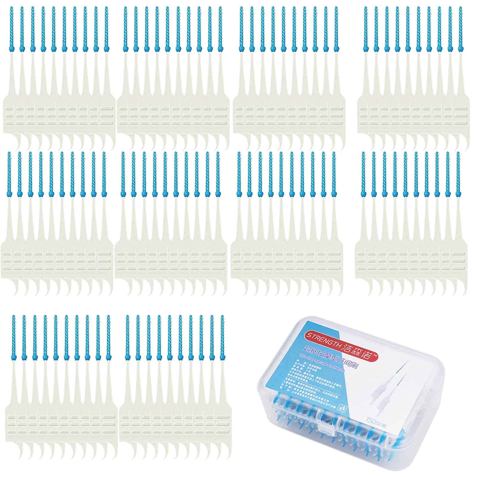100 PCS Dual-Use Interdental Brushes Silicone Dental Picks Orthodontic Interdental Brush Toothpick Dental Tooth Flossing Dental Brushes Teeth Brush Picks Dental Toothpicks for Braces Oral Cleaning