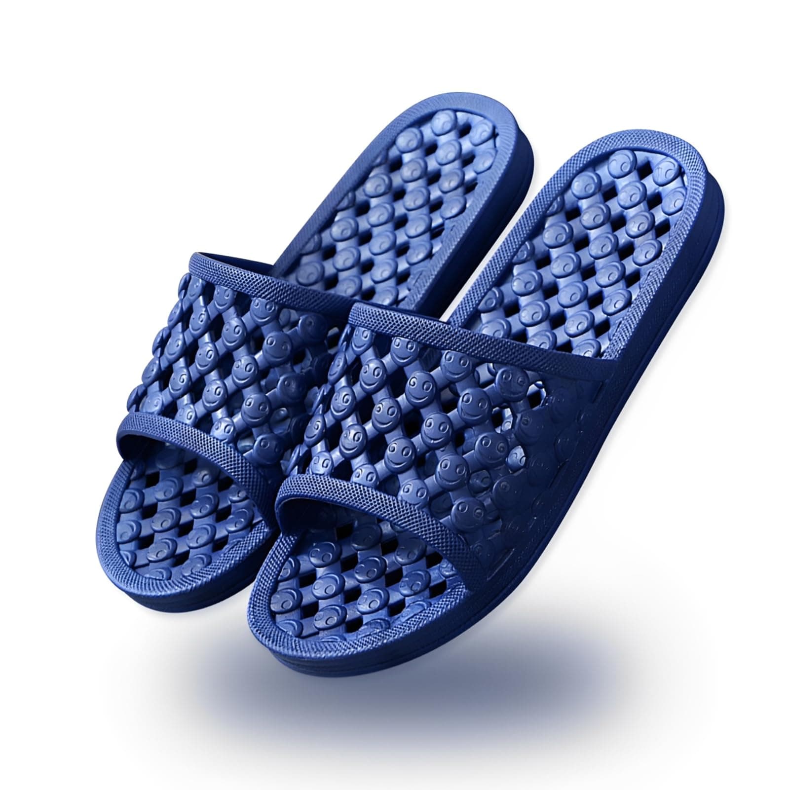 Shower Shoes Quick Drying Slippers for Women Men, Non Slip House Shoes Cushioned Thick Sole Bathroom Slippers Indoor Outdoor Soft Platform Sandals for Living Room College Dorm Beach SPA Gym Pool