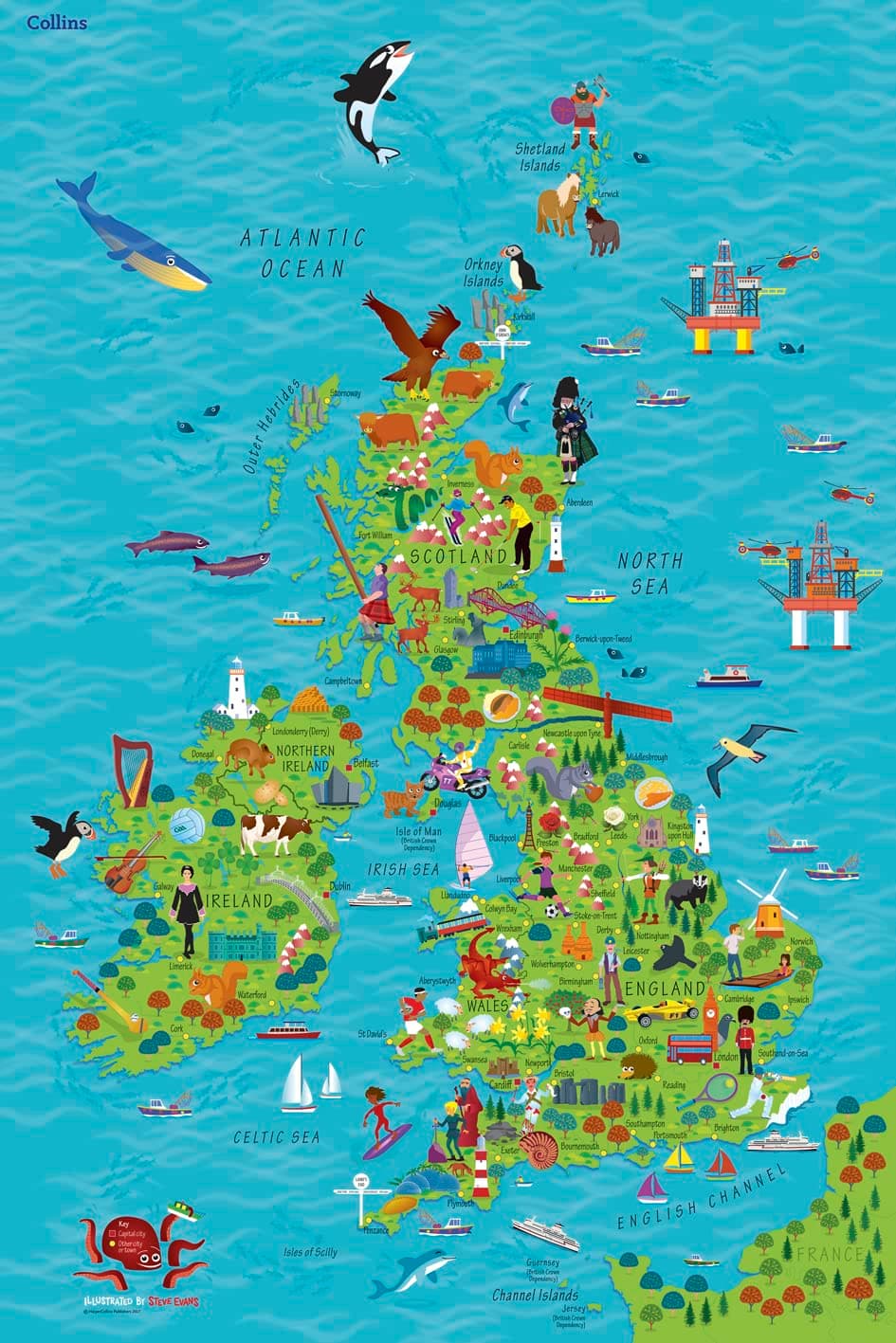 Children's Map of the United Kingdom and Ireland
