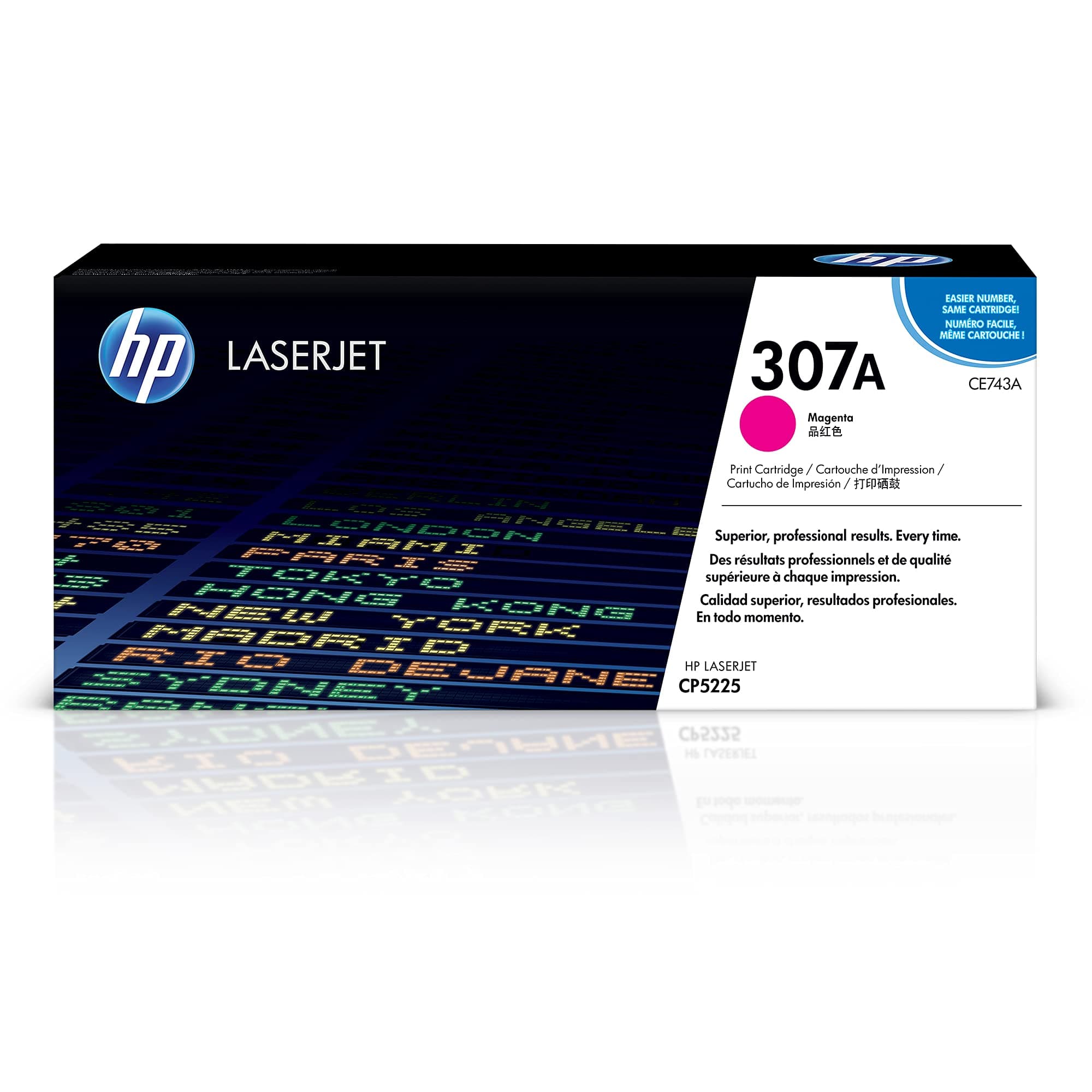 307A Magenta Toner Cartridge | Works Color Laserjet Professional CP5225 Series | CE743A