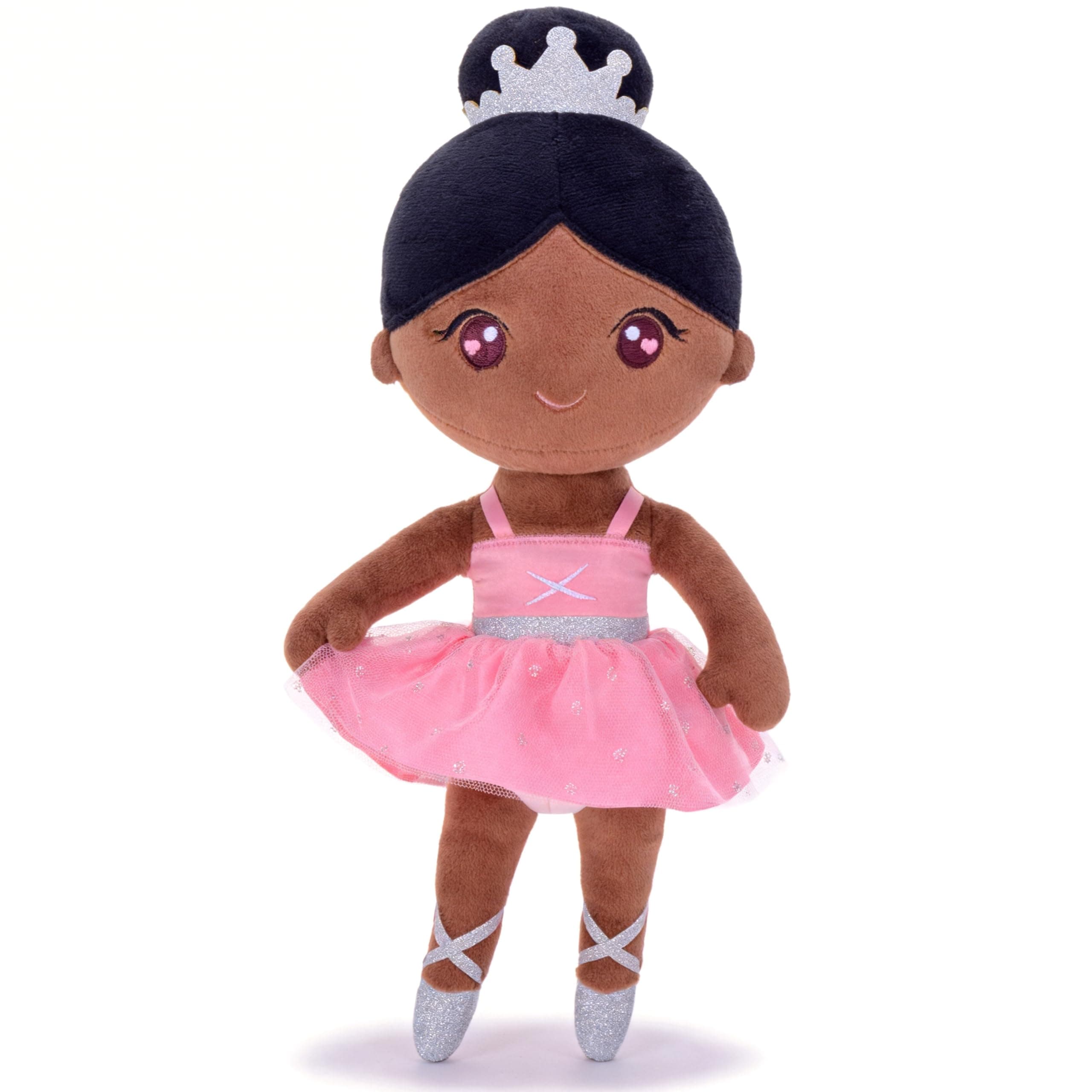 Gloveleya Ballet Dolls Baby Girl Gifts Plush African American Ballerina Doll Bronze