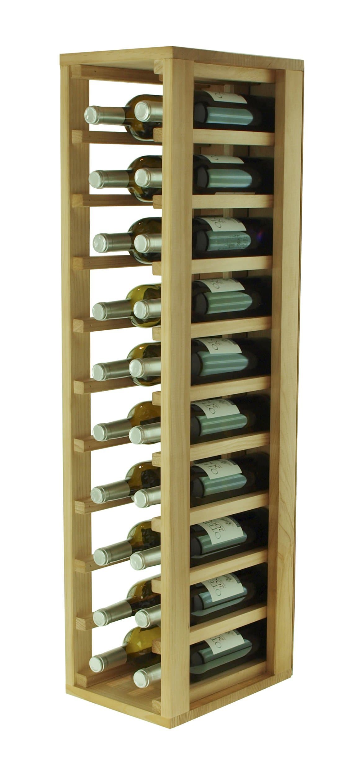 Expovinalia Wooden Wine Rack, Oak, 24 x 32 x 105 cm