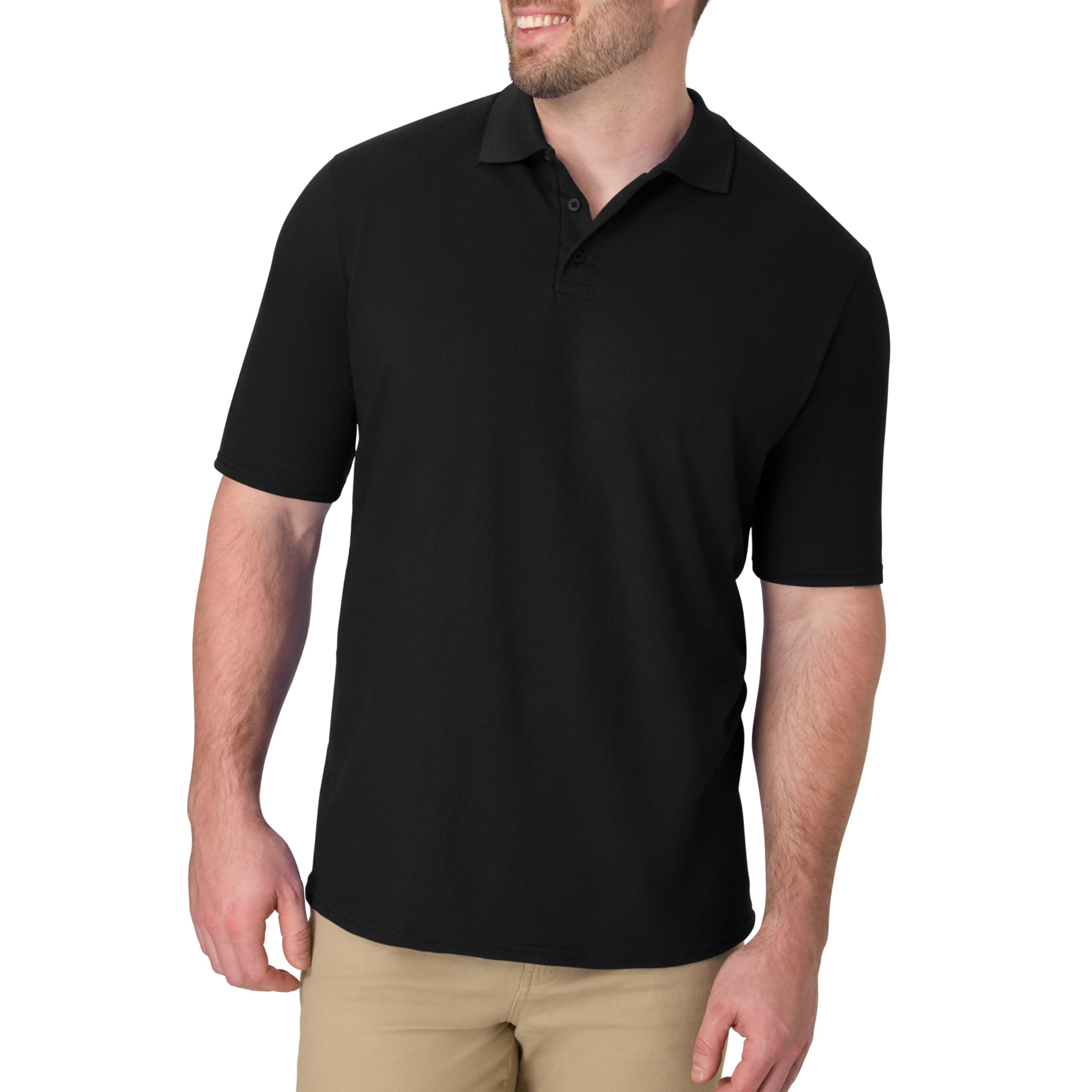 Hanes Men's Short Sleeve X-Temp Polo with FreshIQ